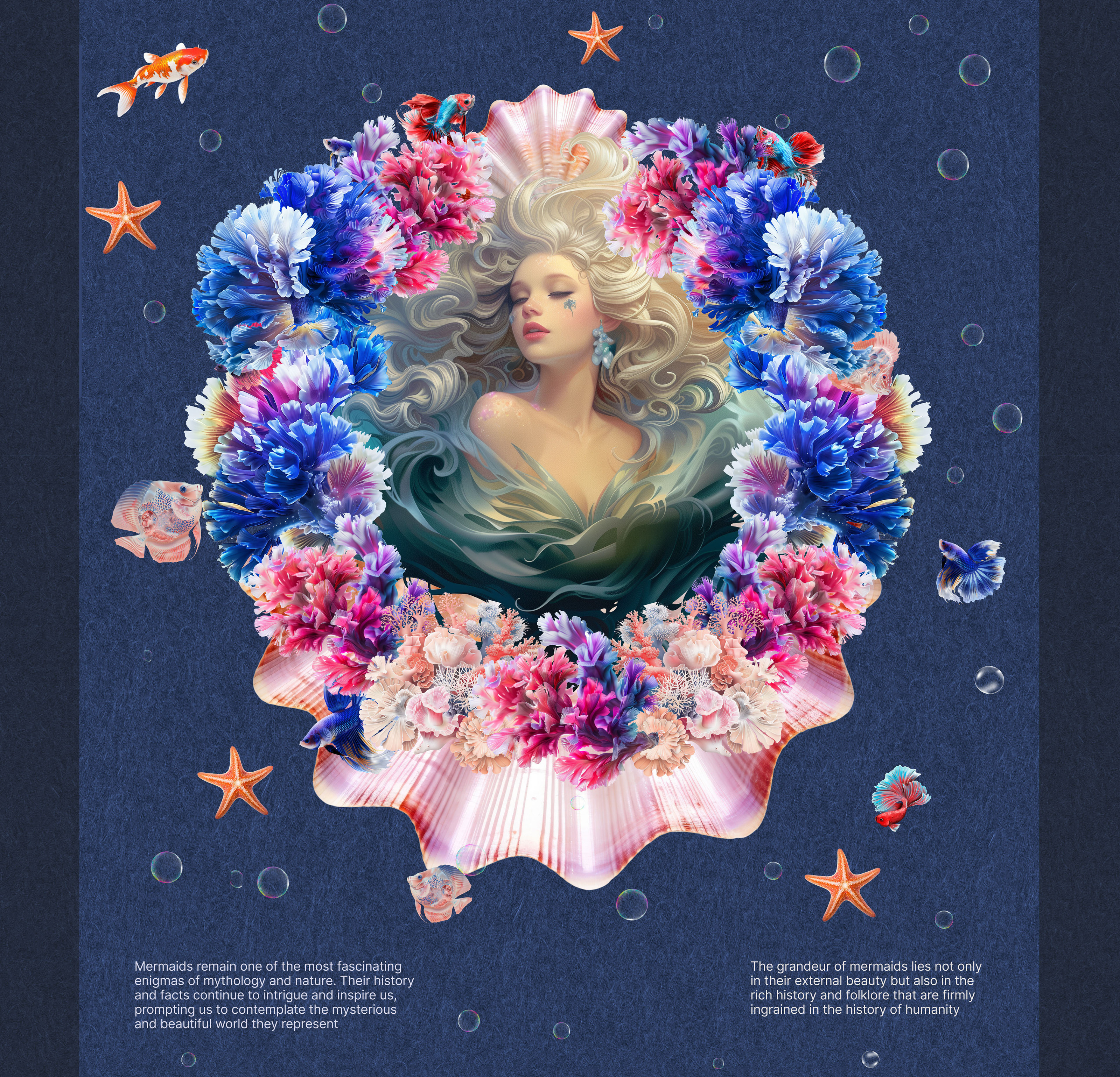 Сreative project on mermaids — Изображение №10 — Интерфейсы, Иллюстрация на Dprofile