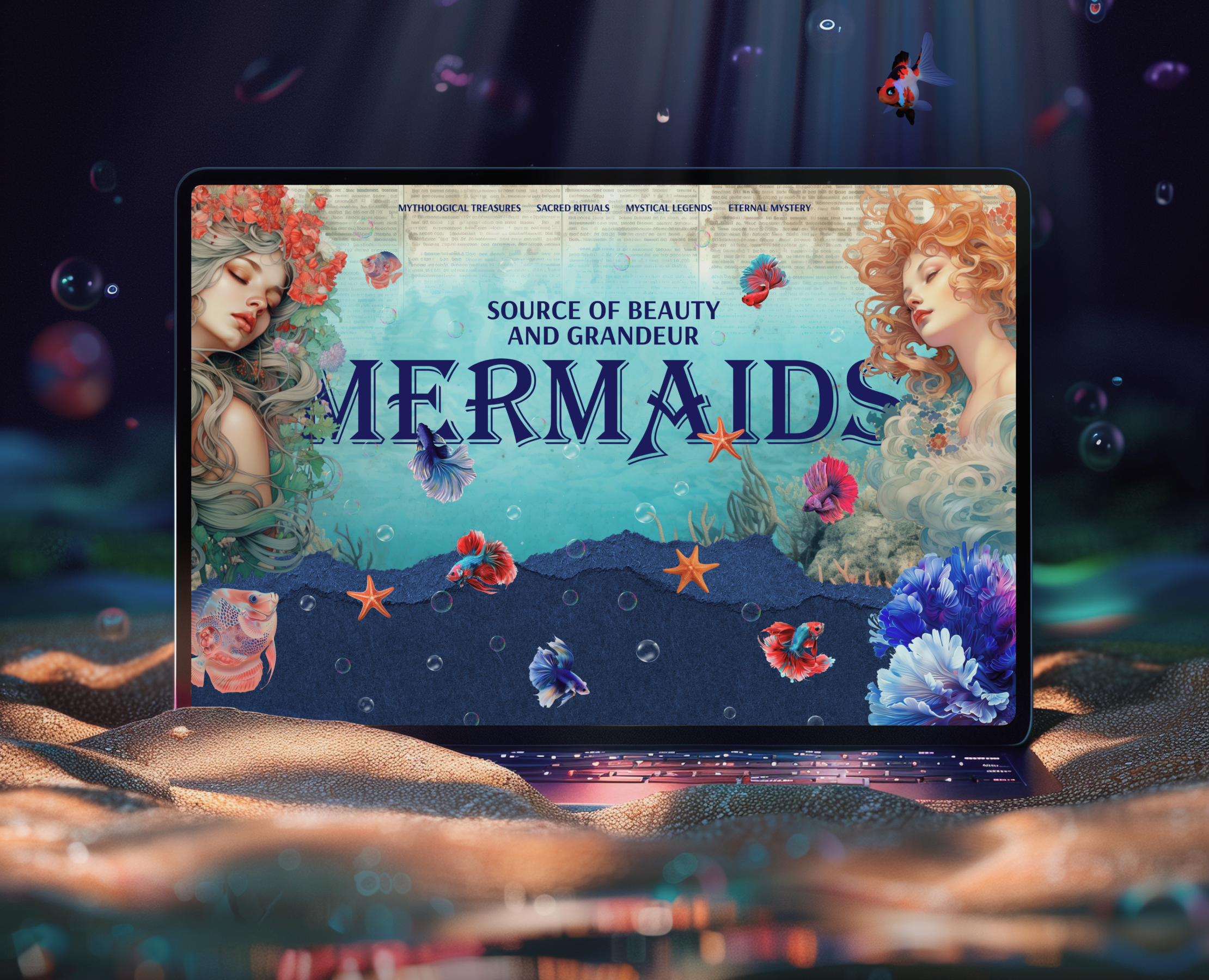 Сreative project on mermaids — Интерфейсы, Иллюстрация на Dprofile