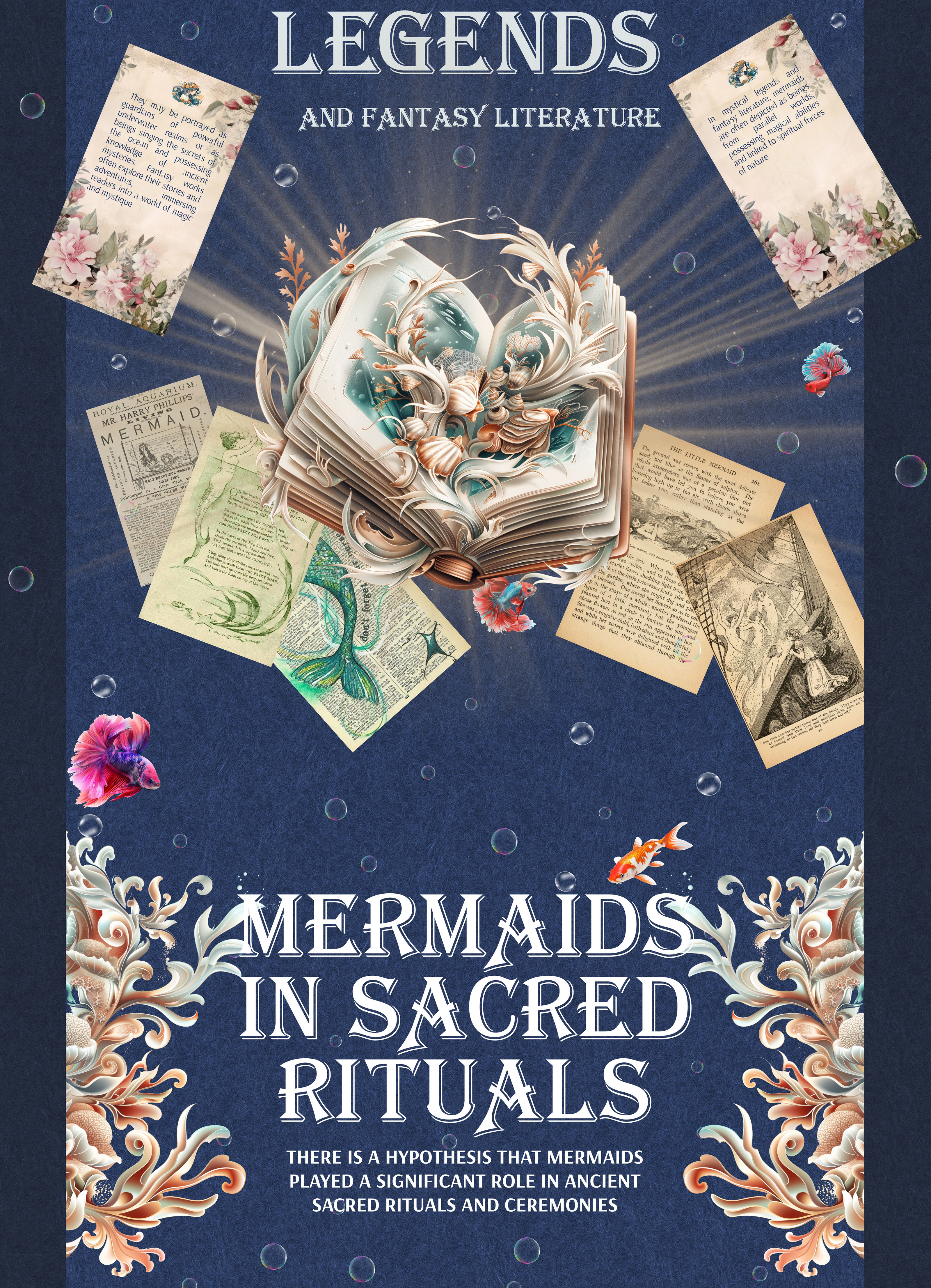 Сreative project on mermaids — Изображение №8 — Интерфейсы, Иллюстрация на Dprofile