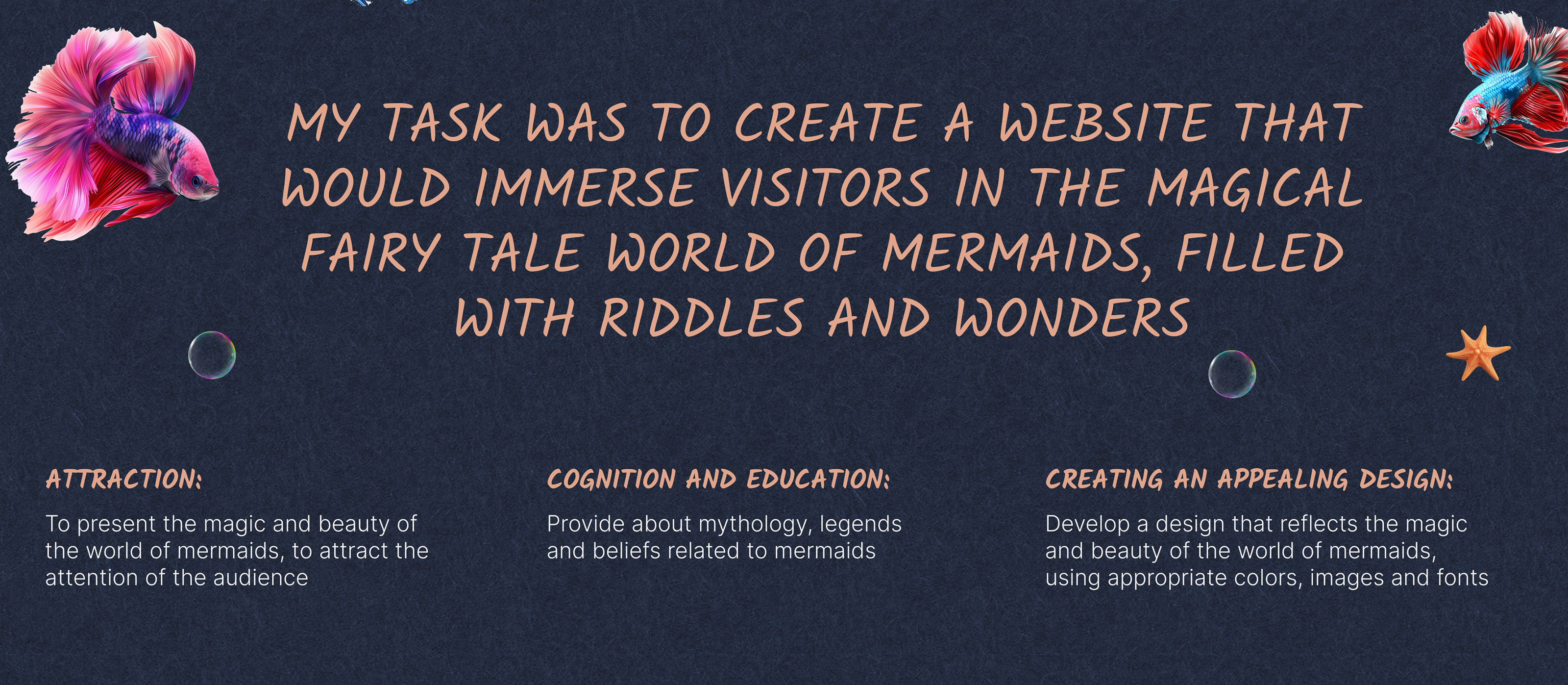 Сreative project on mermaids — Изображение №2 — Интерфейсы, Иллюстрация на Dprofile