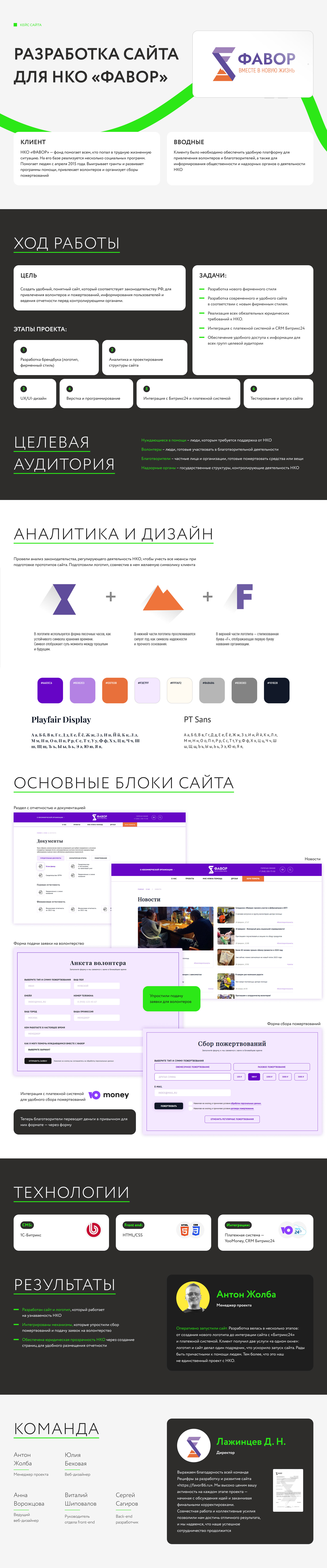 Разработка сайта для НКО «ФАВОР» — Изображение №1 — Интерфейсы, Брендинг на Dprofile