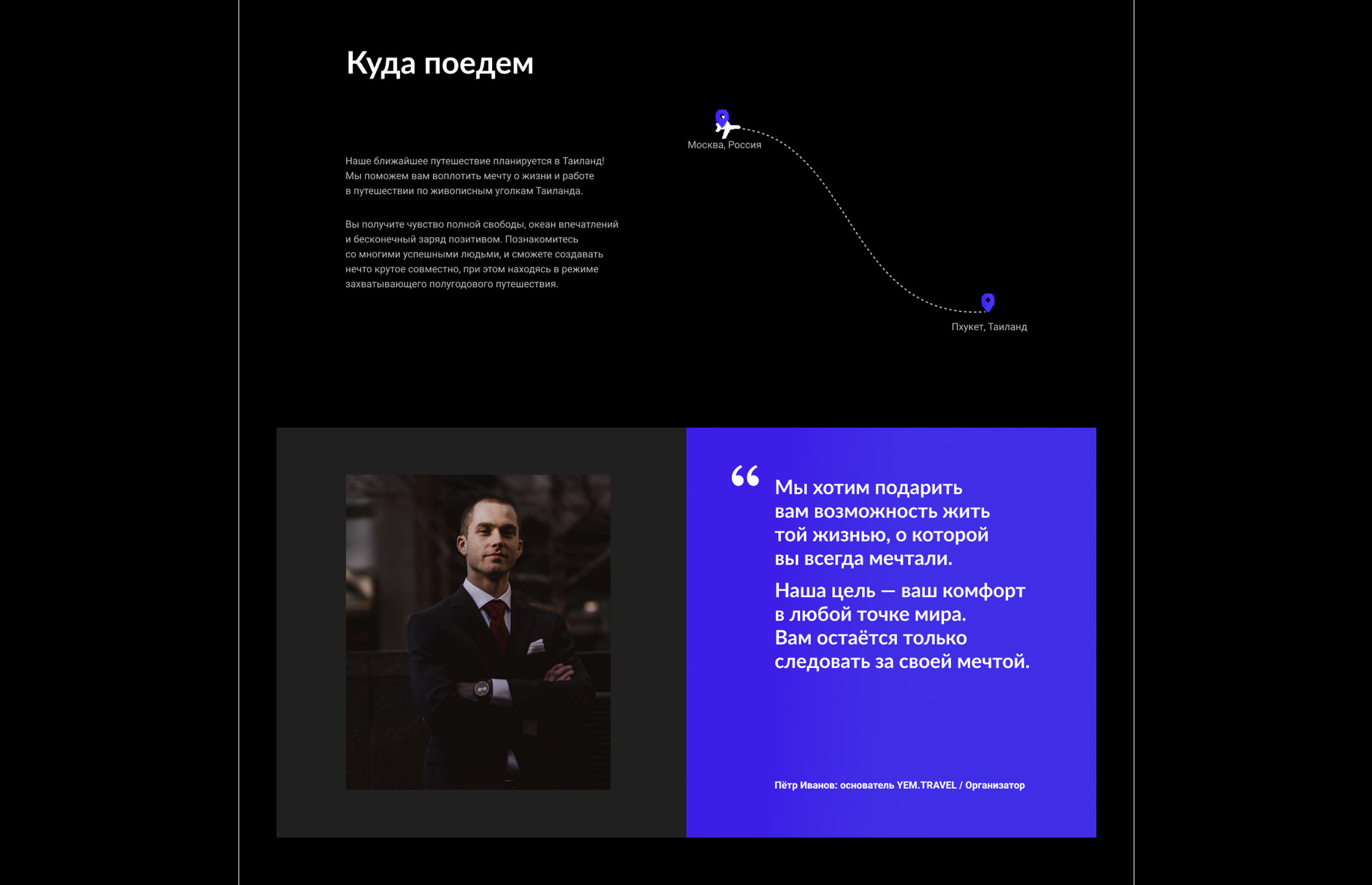 UI UX Landing Page for Business travel — Изображение №7 — Интерфейсы, Анимация на Dprofile