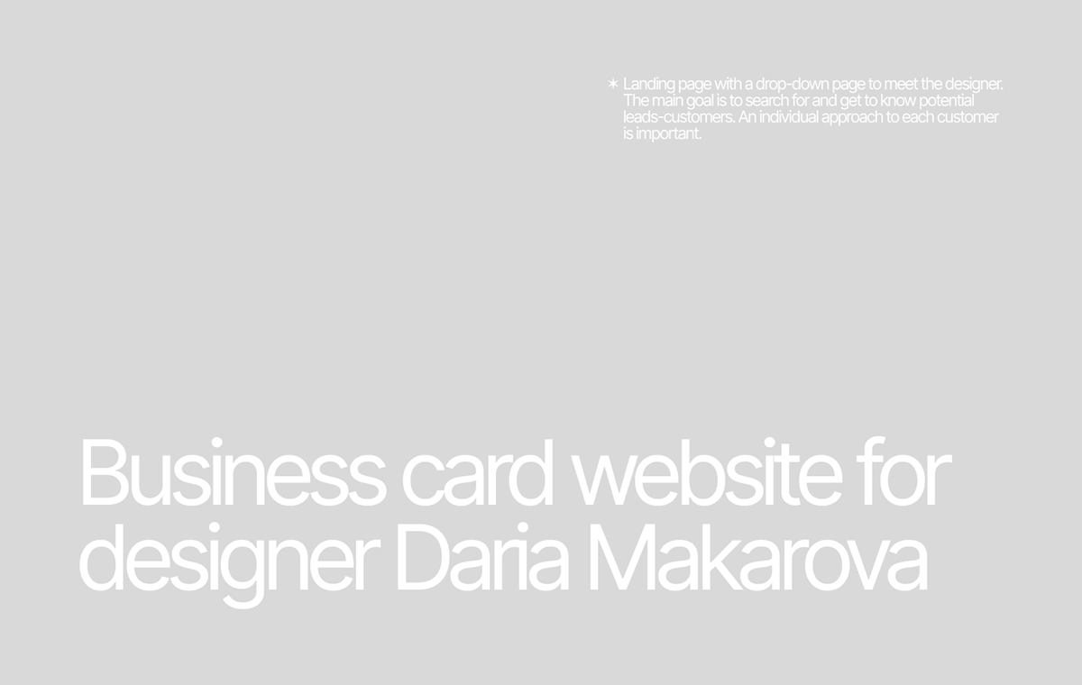 Business card website for Interior Designer — Изображение №2 — Интерфейсы на Dprofile