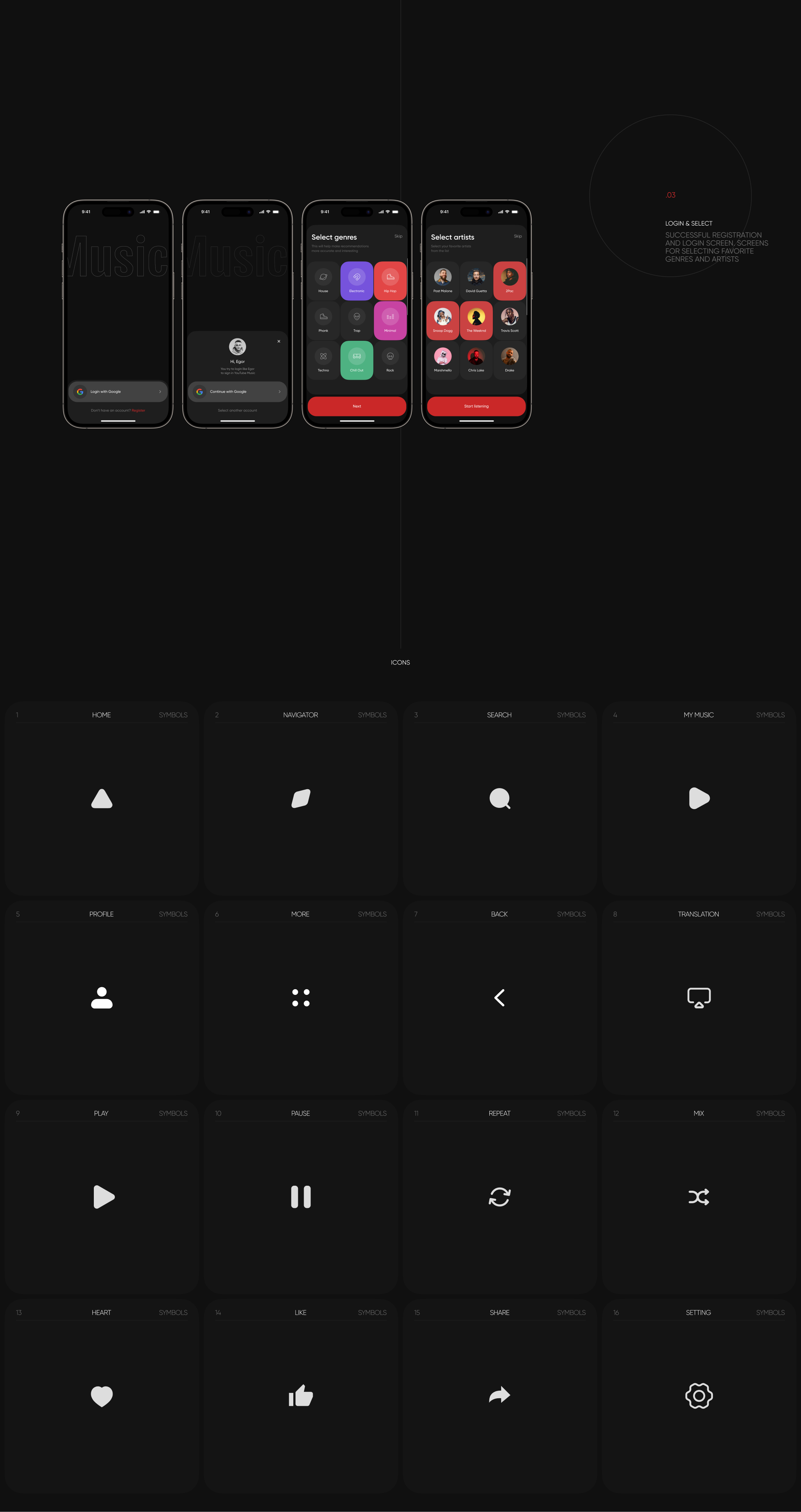 YouTube Music [mobile app] — Изображение №4 — Интерфейсы, Брендинг на Dprofile