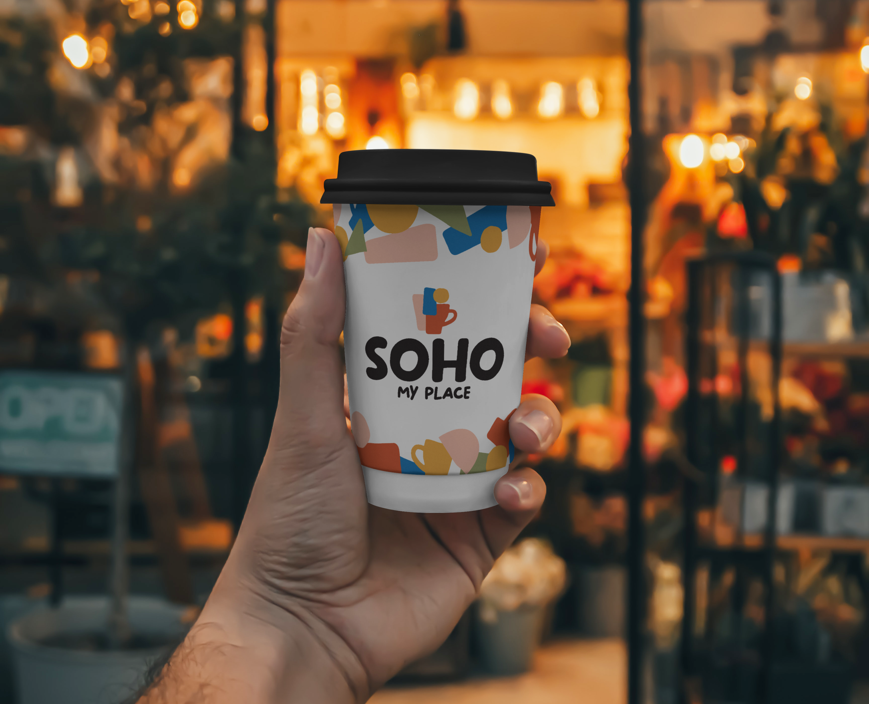 Логотип кофейни My place Soho — Брендинг, Графика на Dprofile