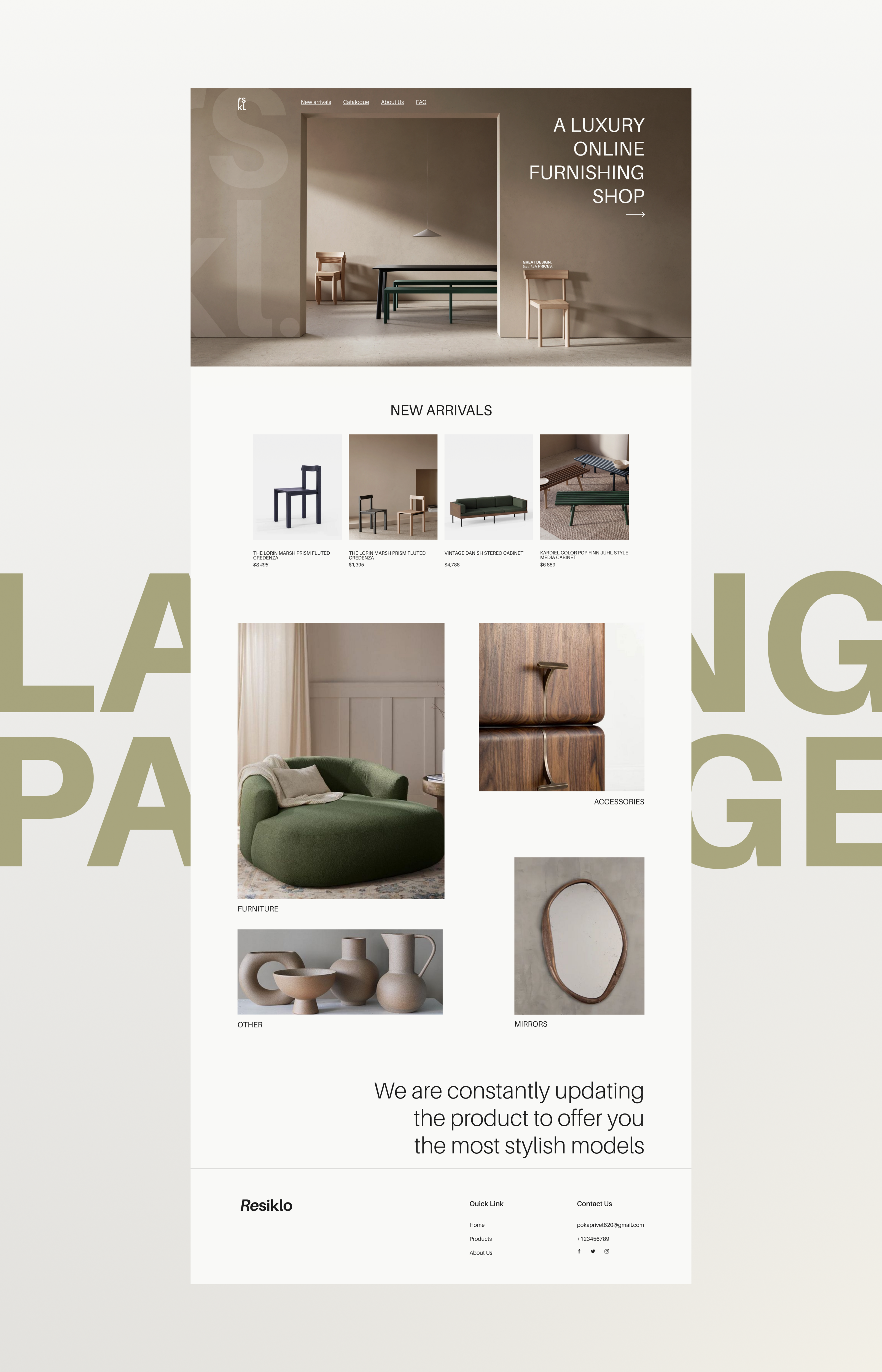 RESIKLO | landing page, social media design — Изображение №7 — Интерфейсы, Графика на Dprofile