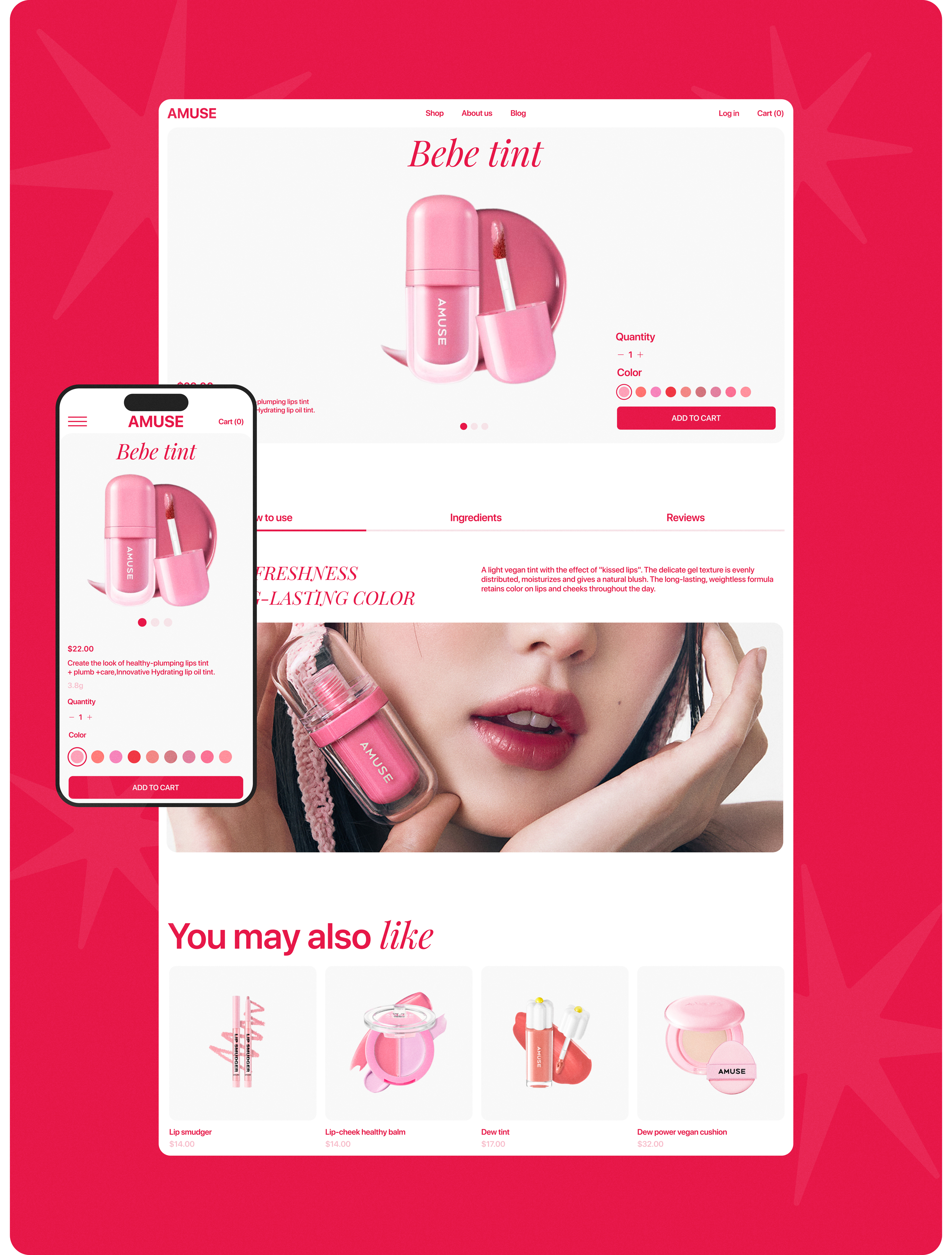 ONLINE KOREAN COSMETICS STORE AMUSE | E-COMMERCE — Изображение №7 — Интерфейсы на Dprofile