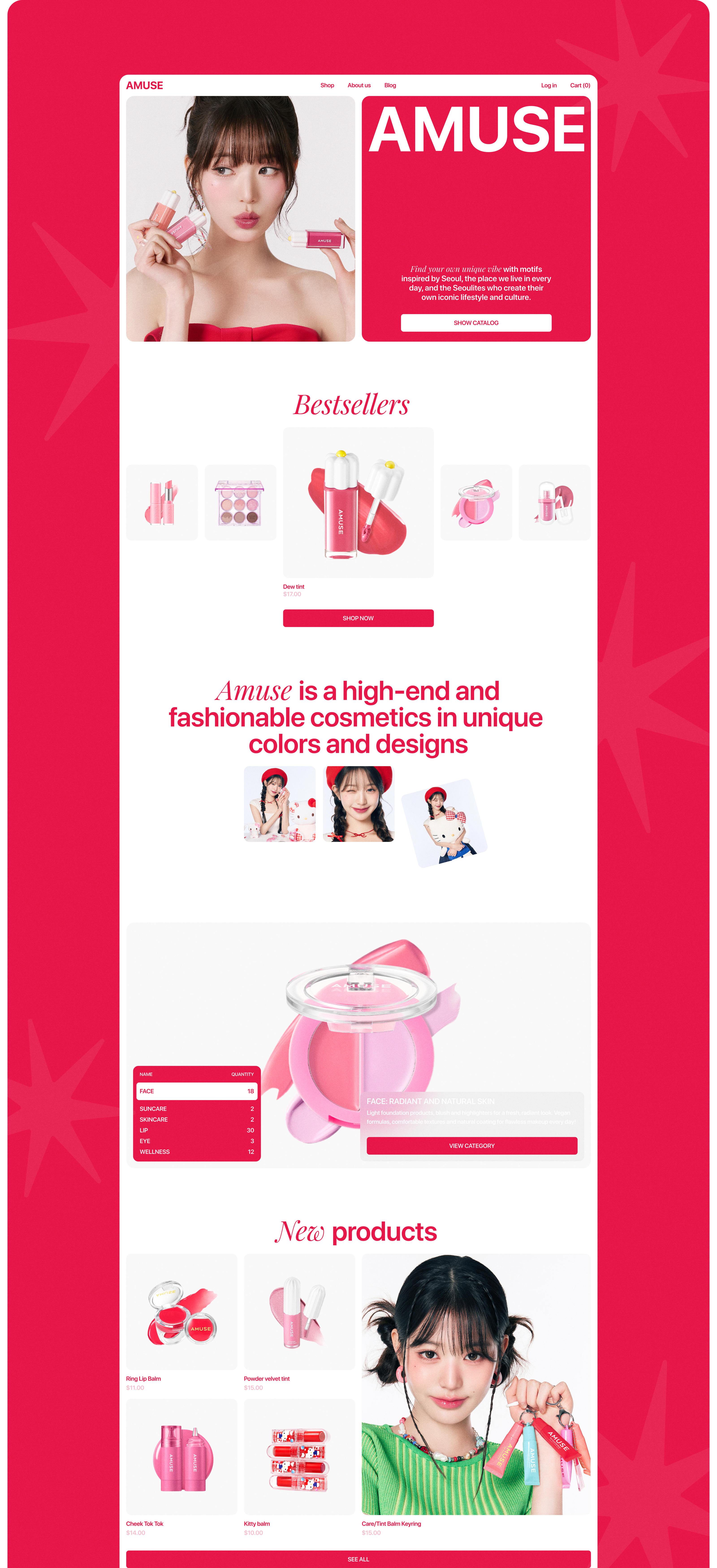 ONLINE KOREAN COSMETICS STORE AMUSE | E-COMMERCE — Изображение №3 — Интерфейсы на Dprofile