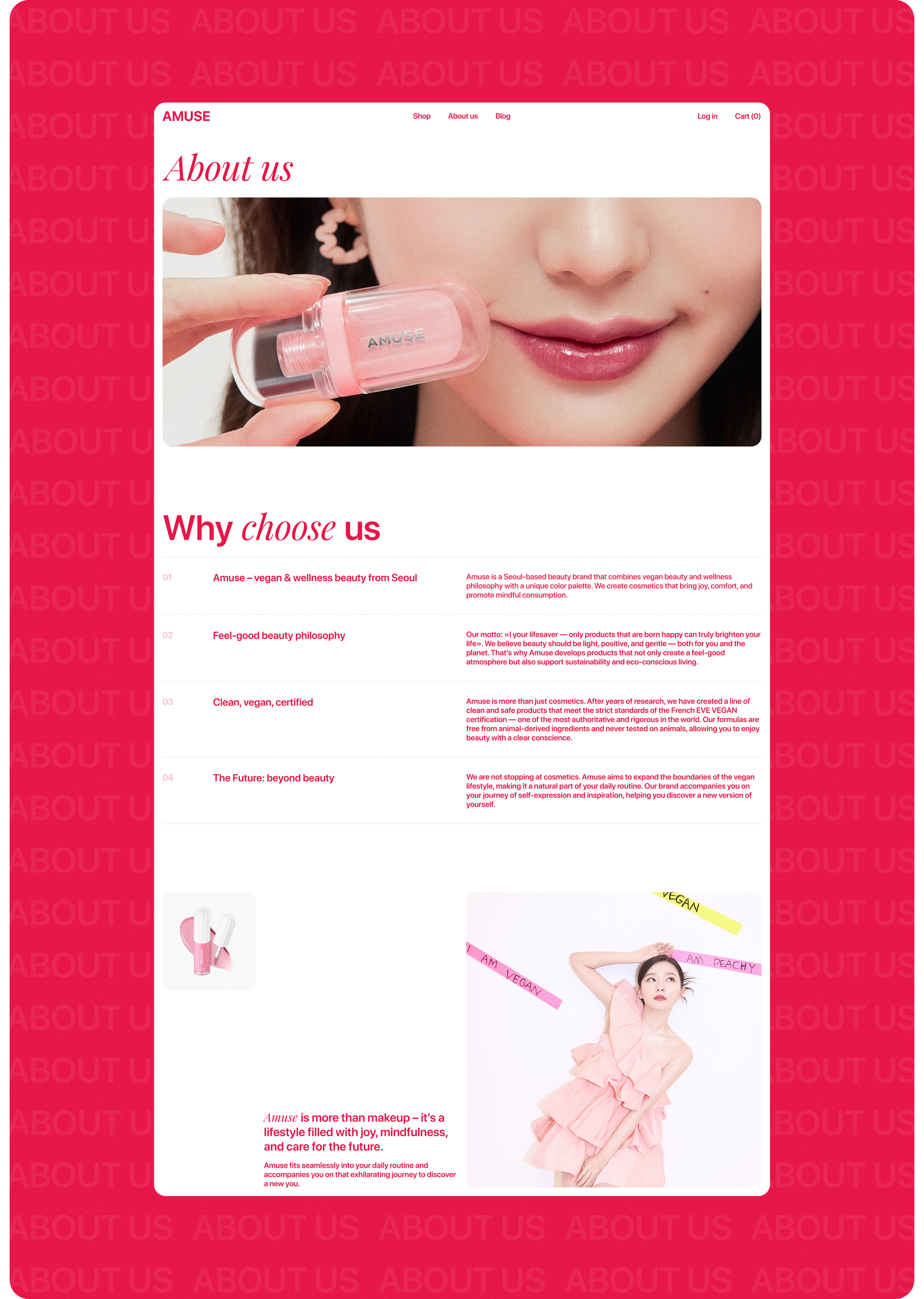 ONLINE KOREAN COSMETICS STORE AMUSE | E-COMMERCE — Изображение №9 — Интерфейсы на Dprofile