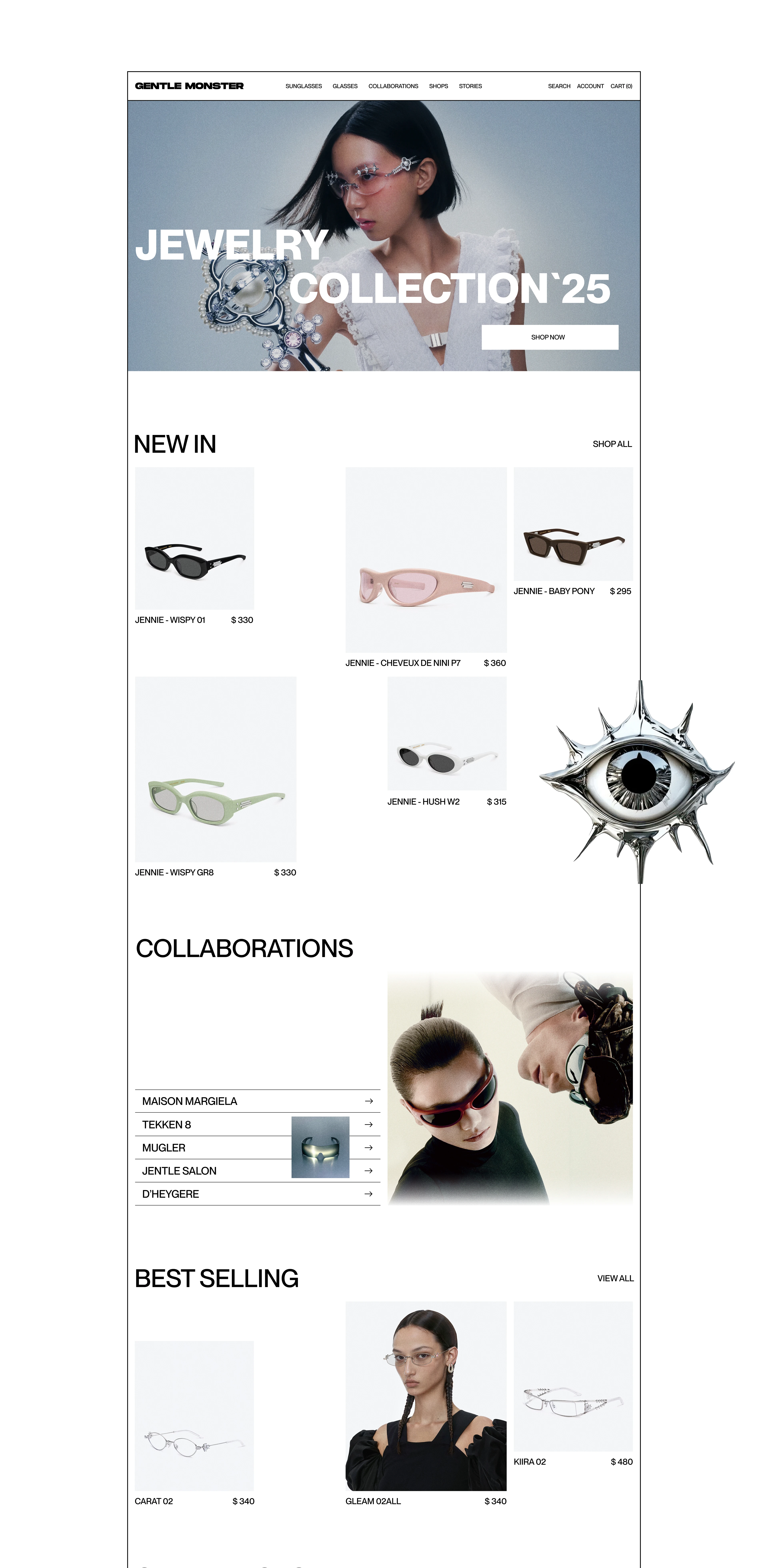 KOREAN-EYEWEAR-BRAND-GENTLE-MONSTER-E-COMMERCE — Изображение №3 — Интерфейсы на Dprofile