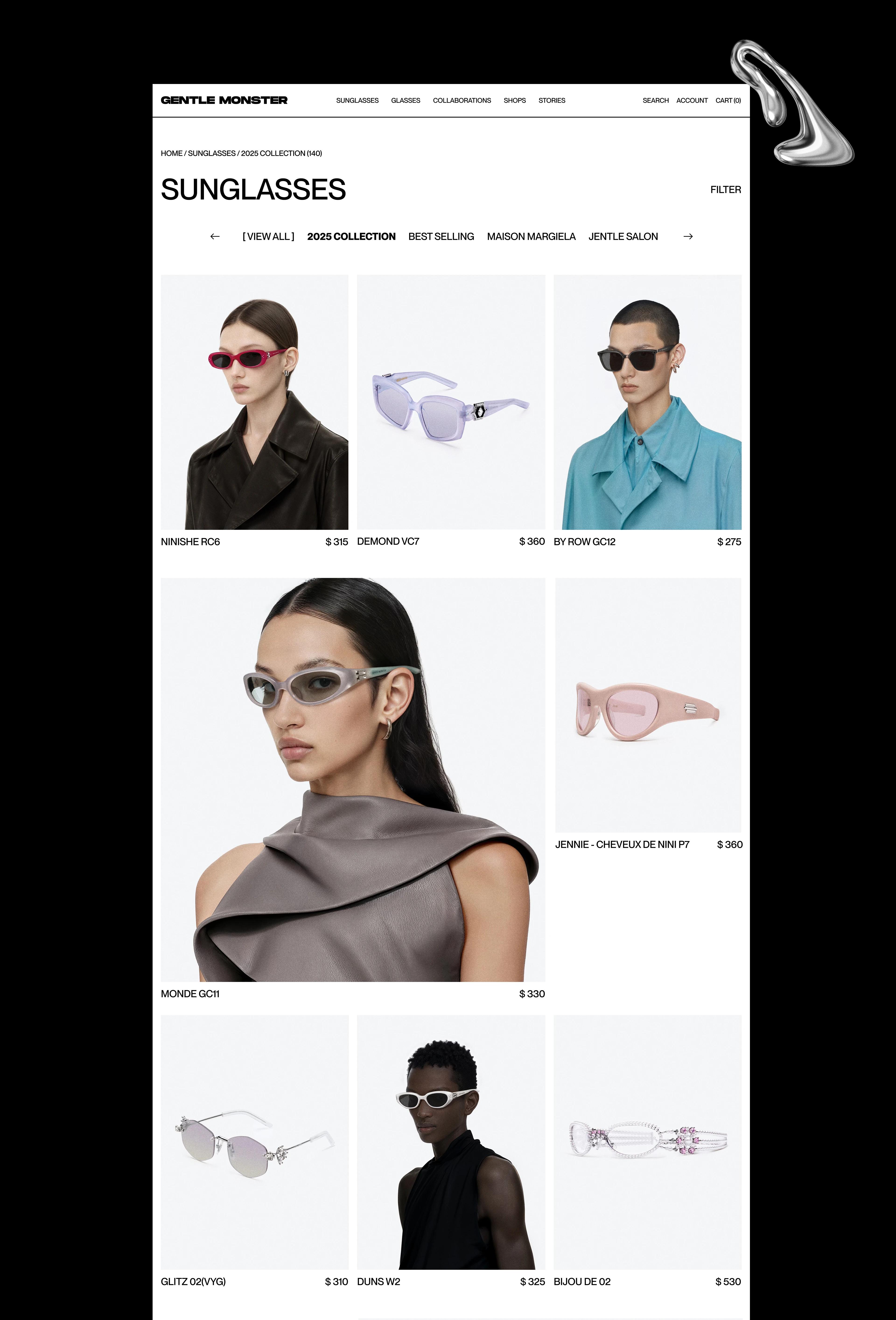 KOREAN-EYEWEAR-BRAND-GENTLE-MONSTER-E-COMMERCE — Изображение №6 — Интерфейсы на Dprofile