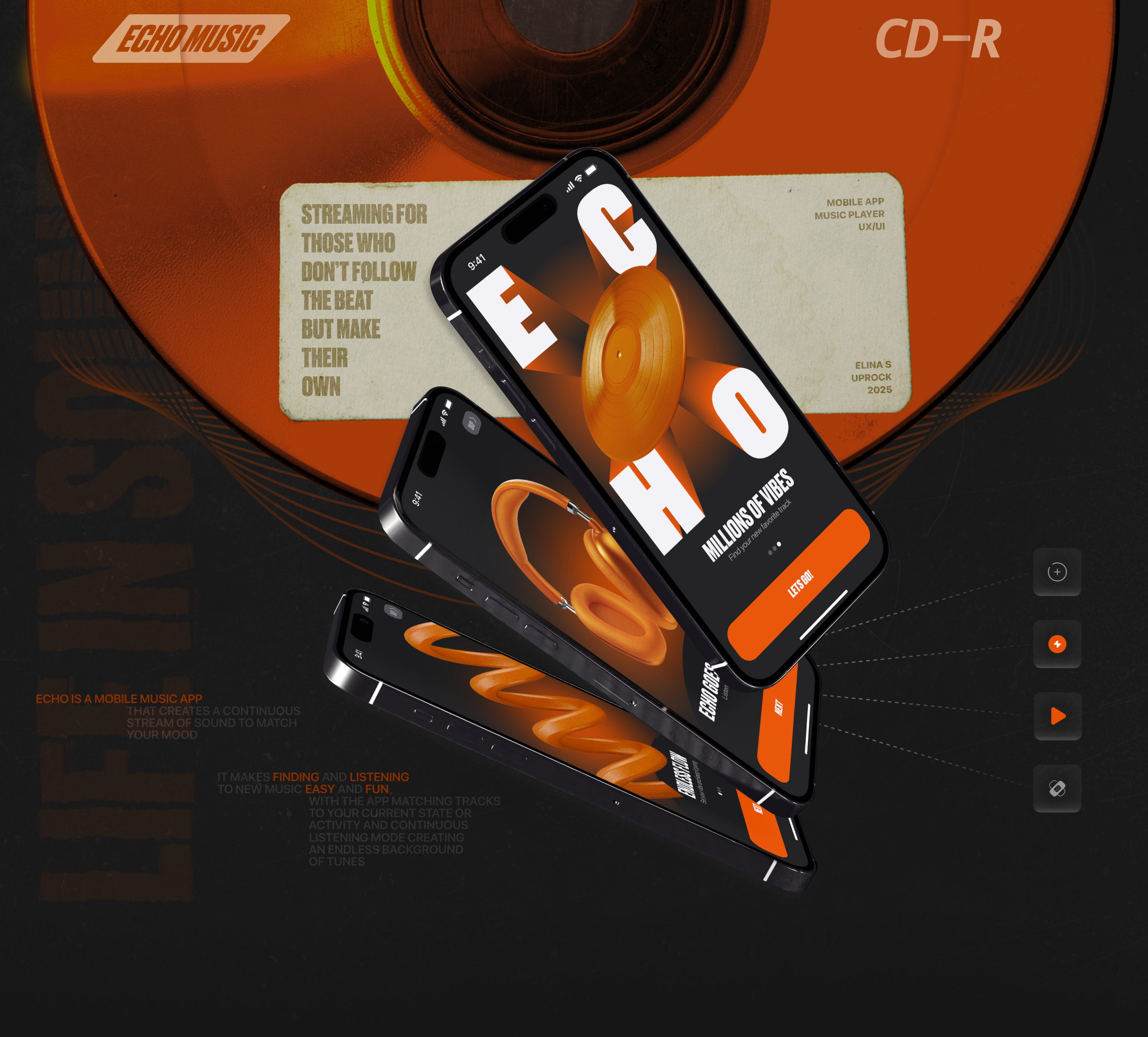 ECHO – mobile music app — Изображение №1 — Интерфейсы на Dprofile