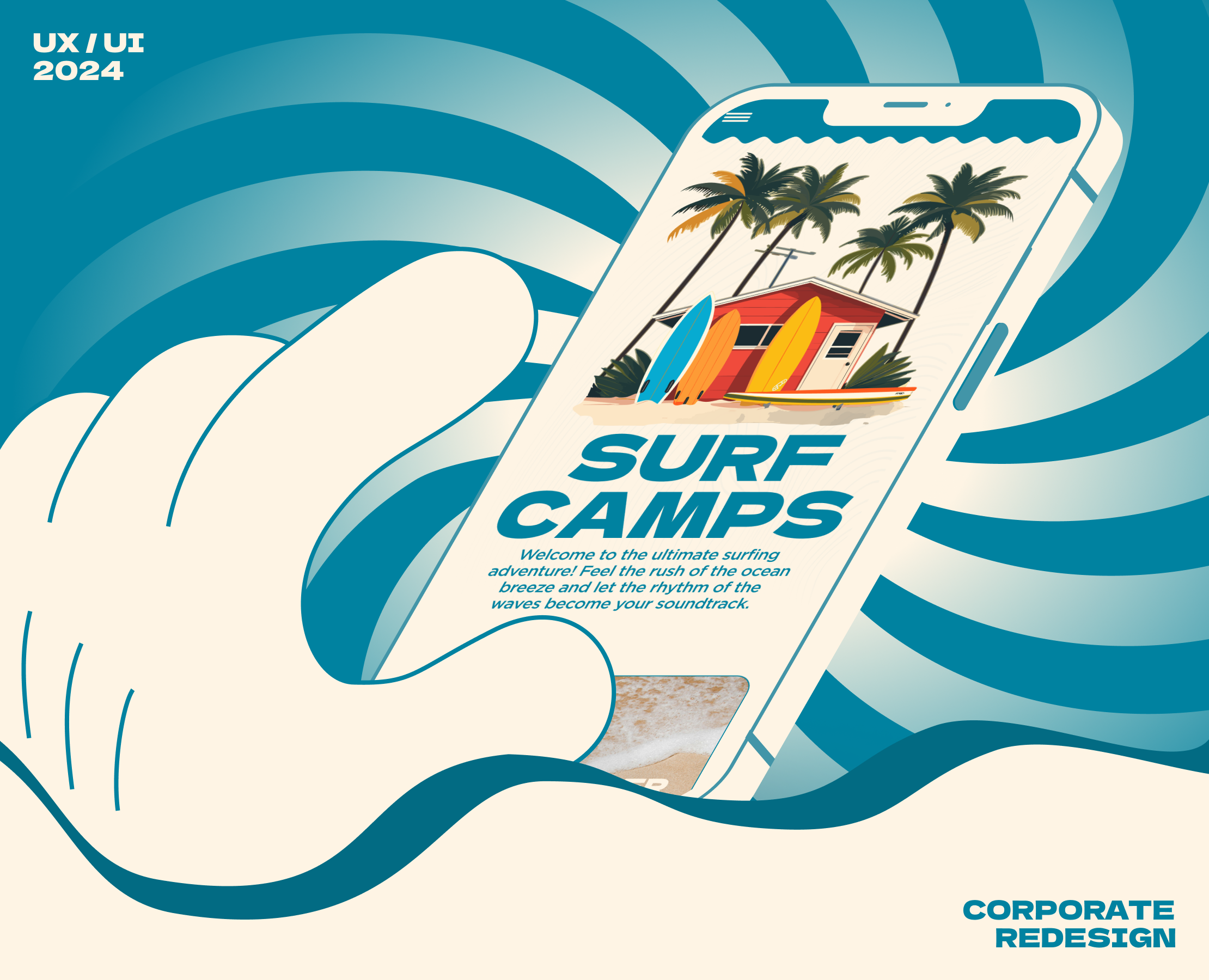SURF CAMP AUSTRALIA | Corporate Redesign — Интерфейсы, Иллюстрация на Dprofile
