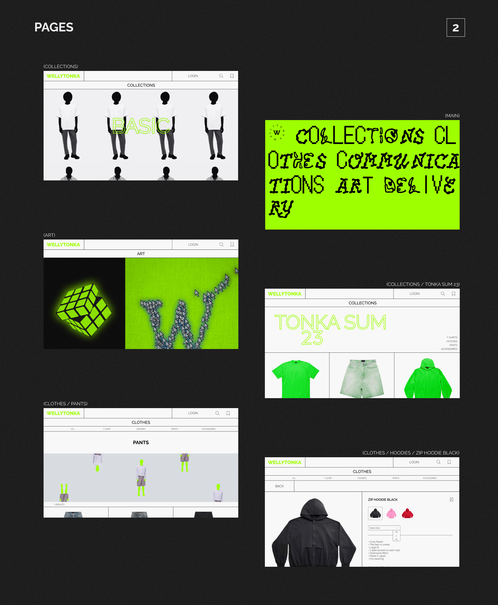 WELLYTONKA | clothes brand | UX/UI — Изображение №3 — Интерфейсы, Брендинг на Dprofile