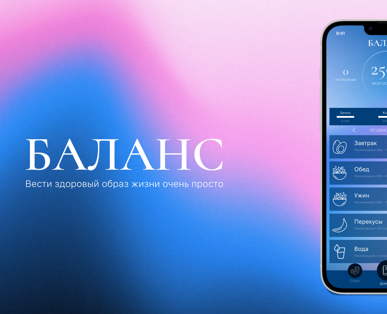БАЛАНС — Mobile App Design Concept на Dprofile