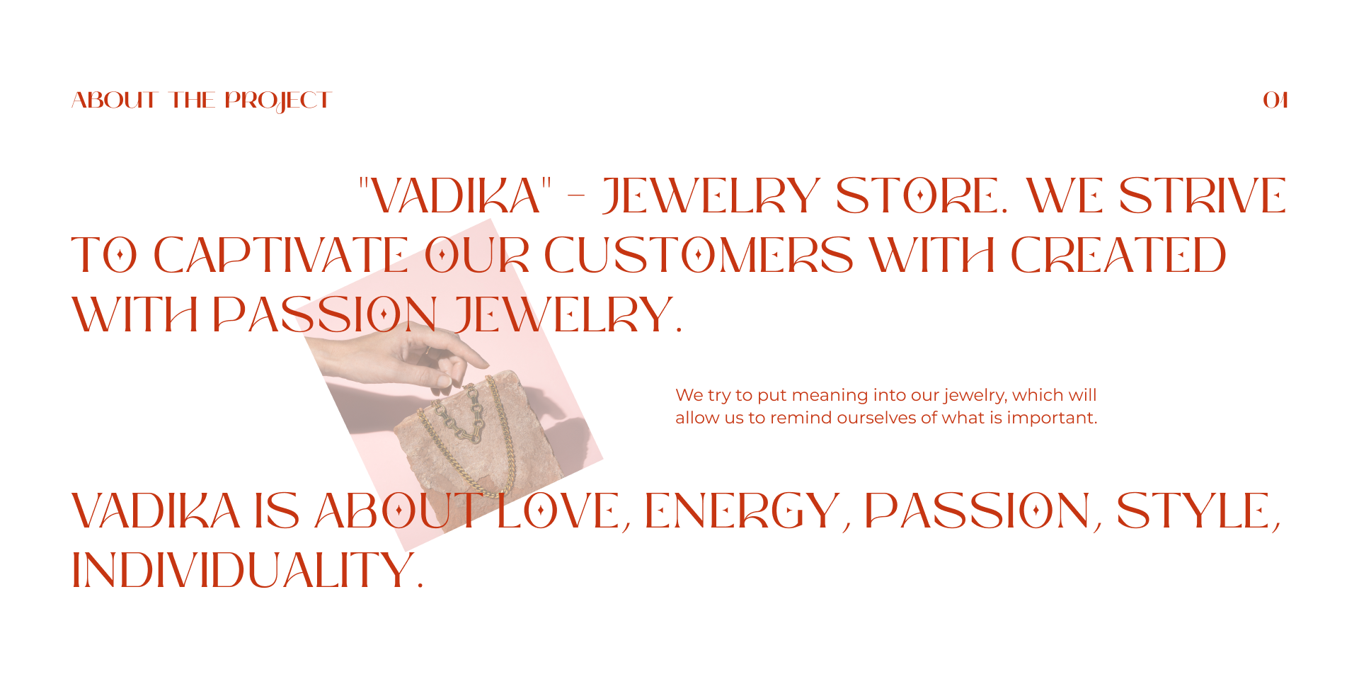 Jewelry store VADIKA — Изображение №2 — Интерфейсы на Dprofile