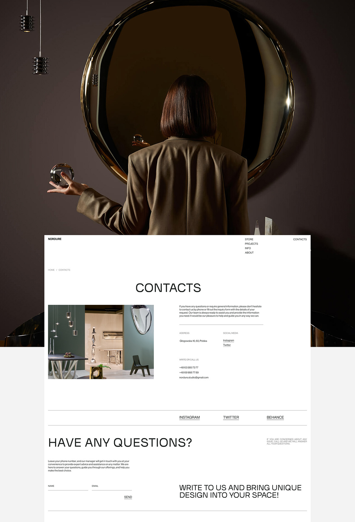 Furniture studio Website Design — Изображение №8 — Интерфейсы на Dprofile