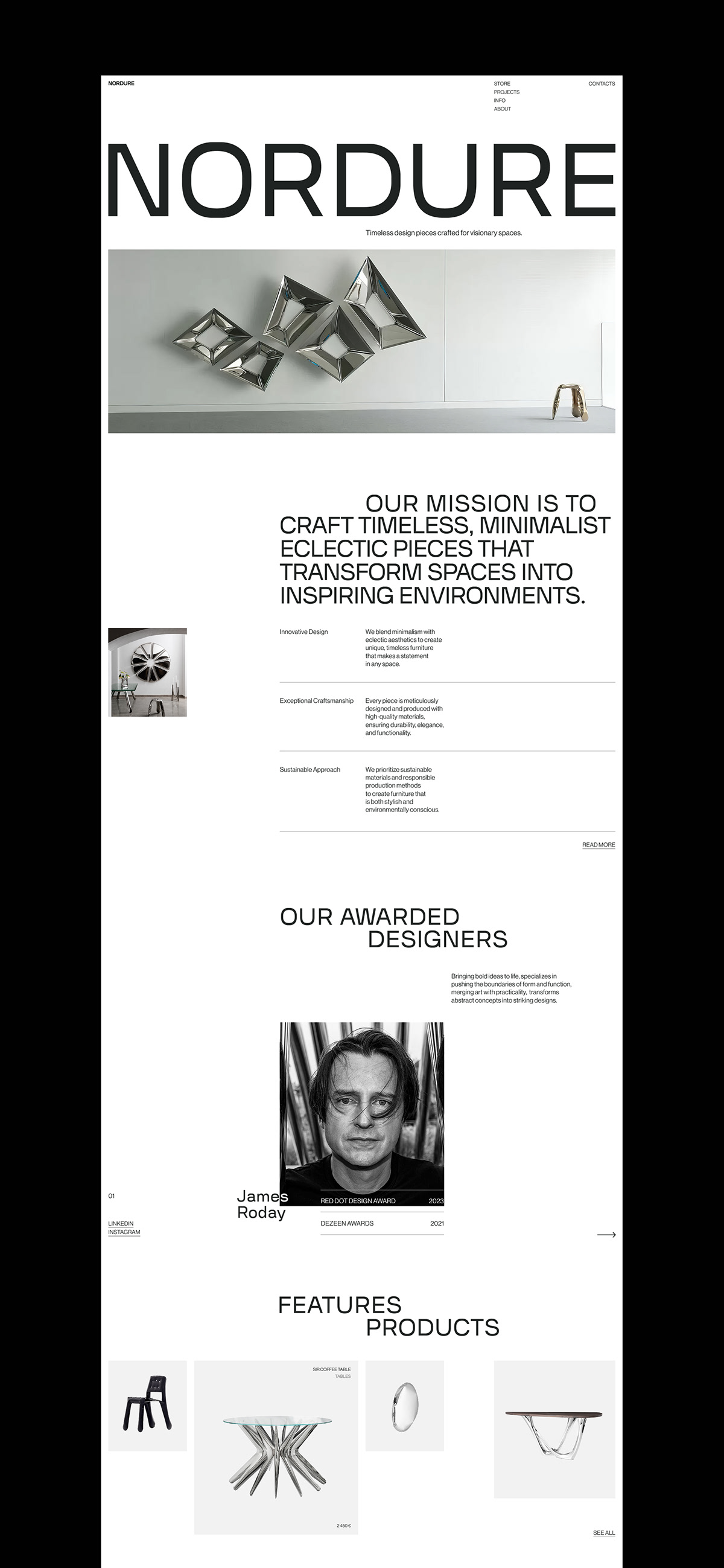 Furniture studio Website Design — Изображение №2 — Интерфейсы на Dprofile