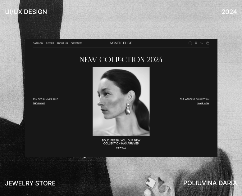 MYSTIC EDGE JEWELRY STORE | UI/UX DESIGN — Интерфейсы на Dprofile
