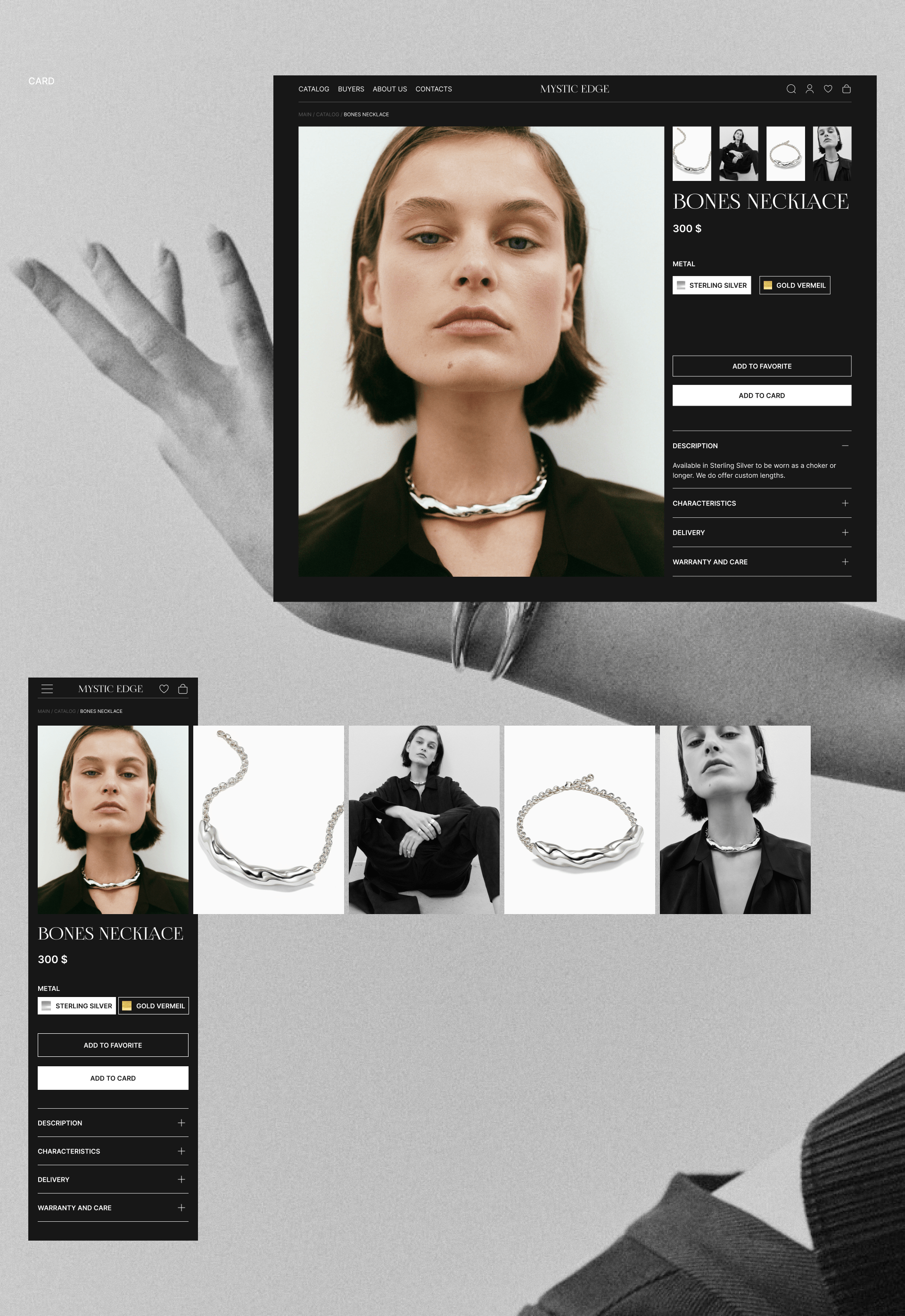 MYSTIC EDGE JEWELRY STORE | UI/UX DESIGN — Изображение №9 — Интерфейсы на Dprofile