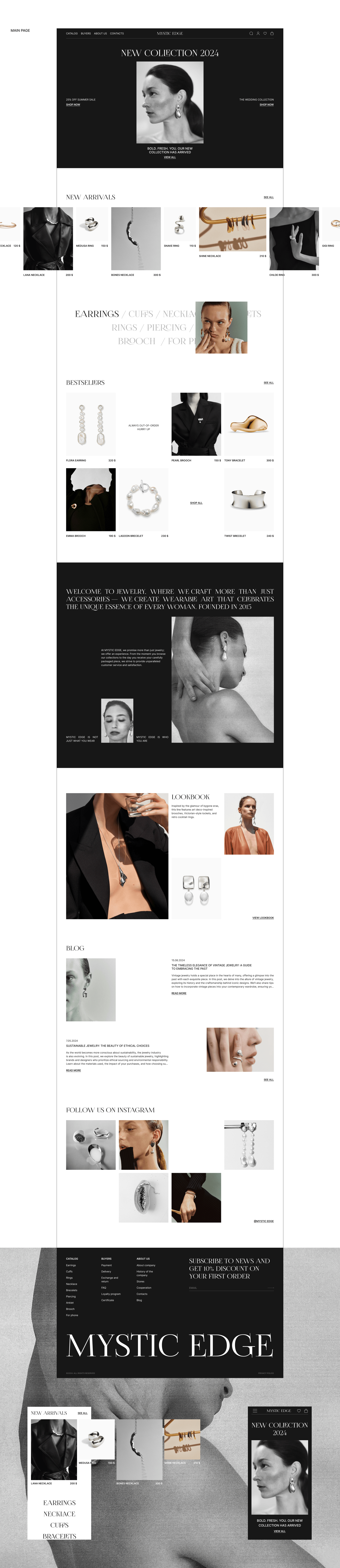 MYSTIC EDGE JEWELRY STORE | UI/UX DESIGN — Изображение №5 — Интерфейсы на Dprofile