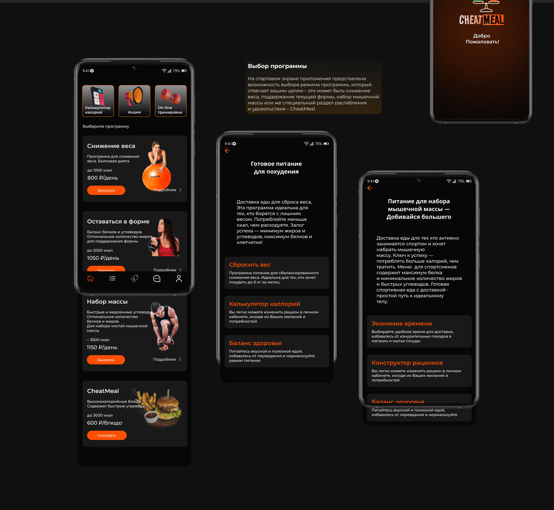 Cheat Meal — Изображение №11 — Интерфейсы, Брендинг на Dprofile