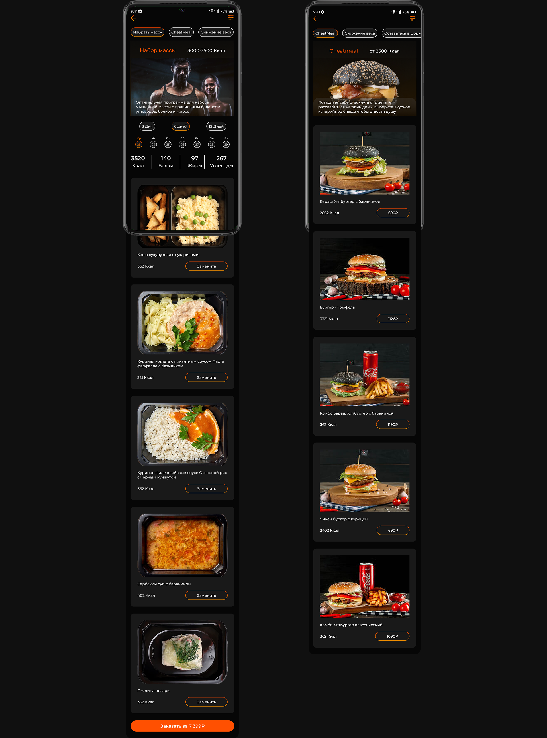 Cheat Meal — Изображение №12 — Интерфейсы, Брендинг на Dprofile