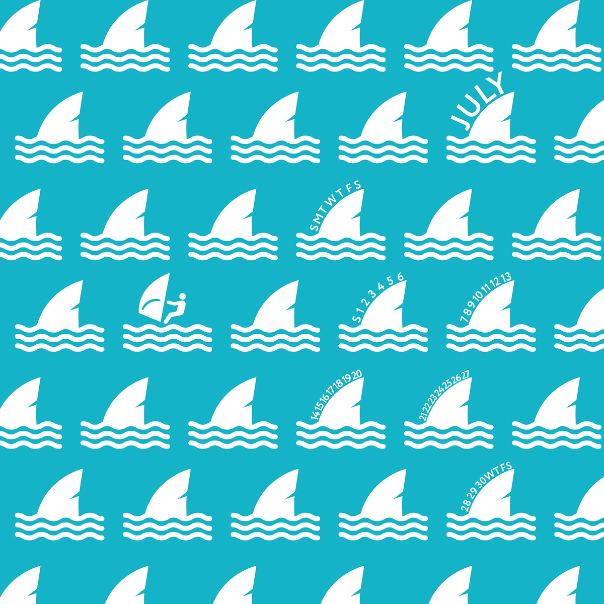 Календарь Sea Life Pattern — Изображение №15 — Иллюстрация, Графика на Dprofile