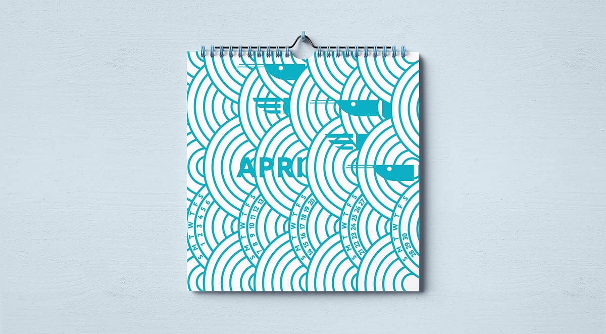Календарь Sea Life Pattern — Изображение №2 — Иллюстрация, Графика на Dprofile