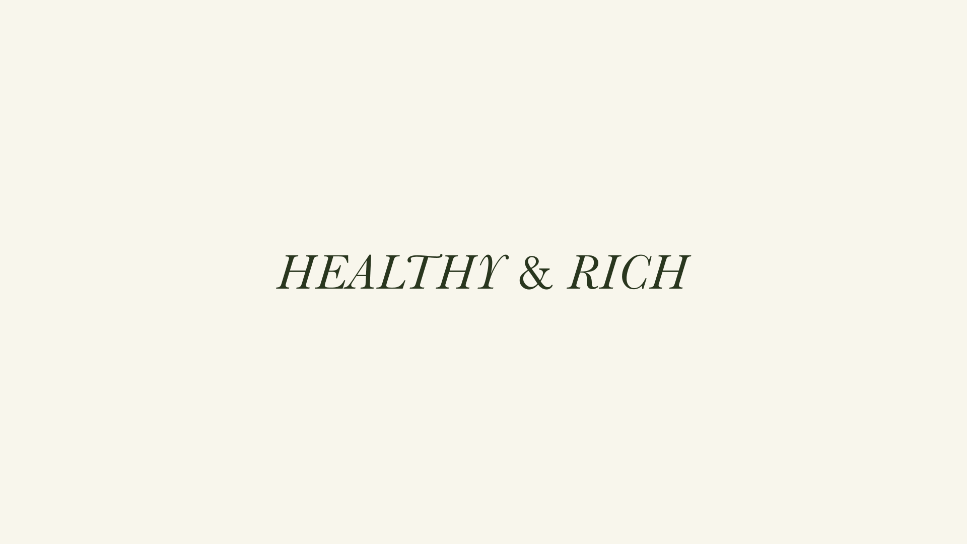 Healthy&Rich — Изображение №1 — Брендинг на Dprofile