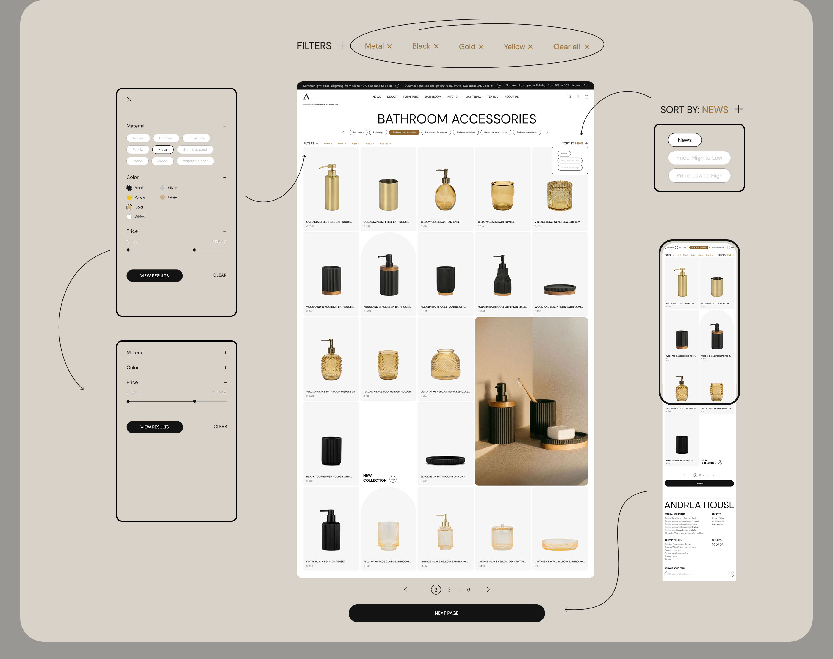 Online Store-Andea House — Изображение №3 — Интерфейсы, Графика на Dprofile