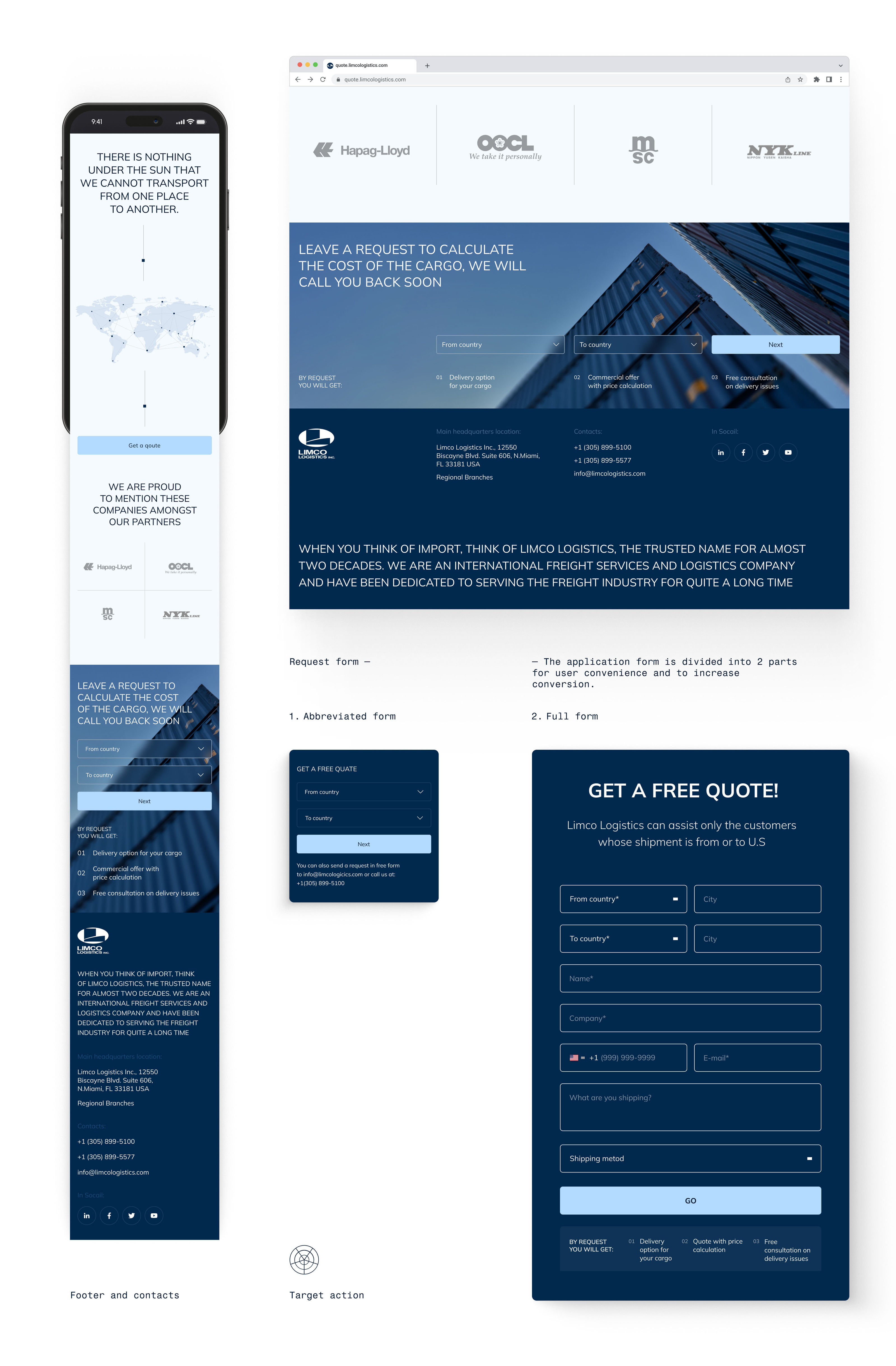 Limco logistics - Website redesign — Изображение №7 — Интерфейсы, Анимация на Dprofile