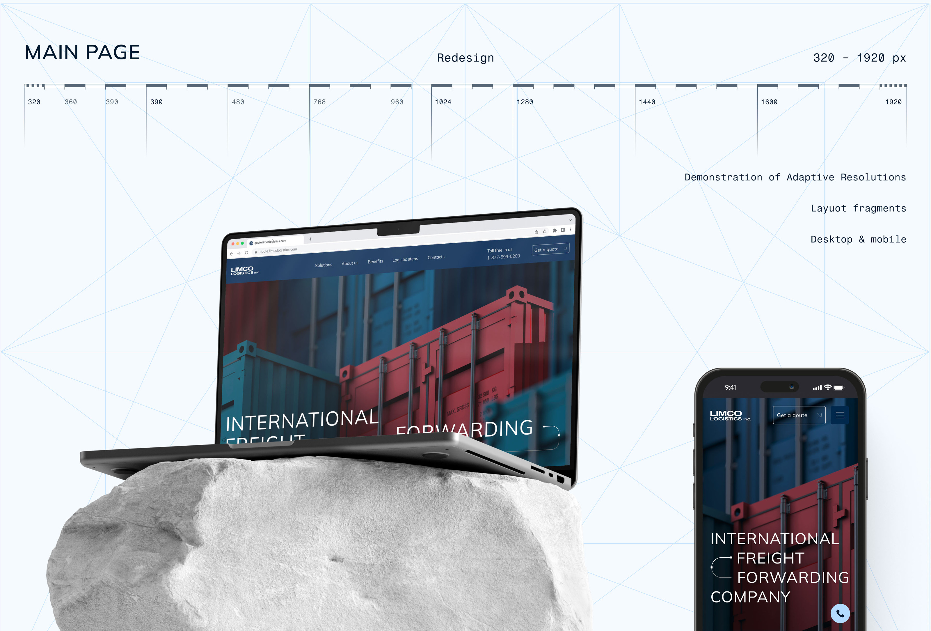 Limco logistics - Website redesign — Изображение №3 — Интерфейсы, Анимация на Dprofile