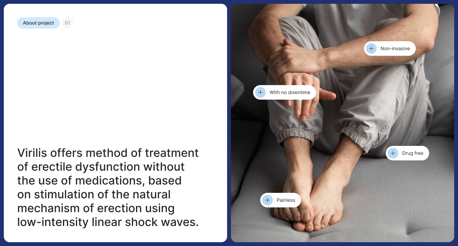Virilis Website - Shockwave therapy for ED — Изображение №2 — Интерфейсы на Dprofile