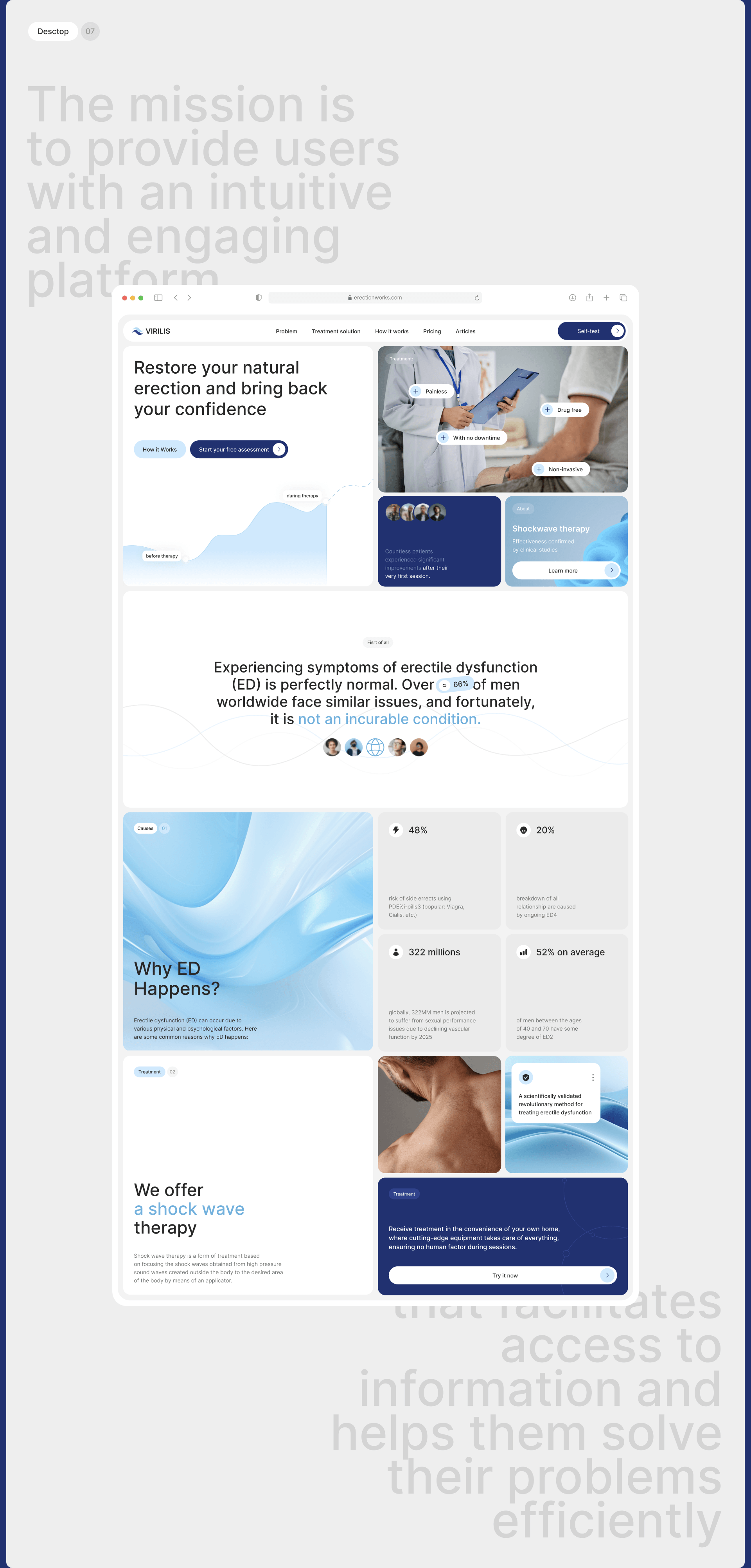 Virilis Website - Shockwave therapy for ED — Изображение №8 — Интерфейсы на Dprofile
