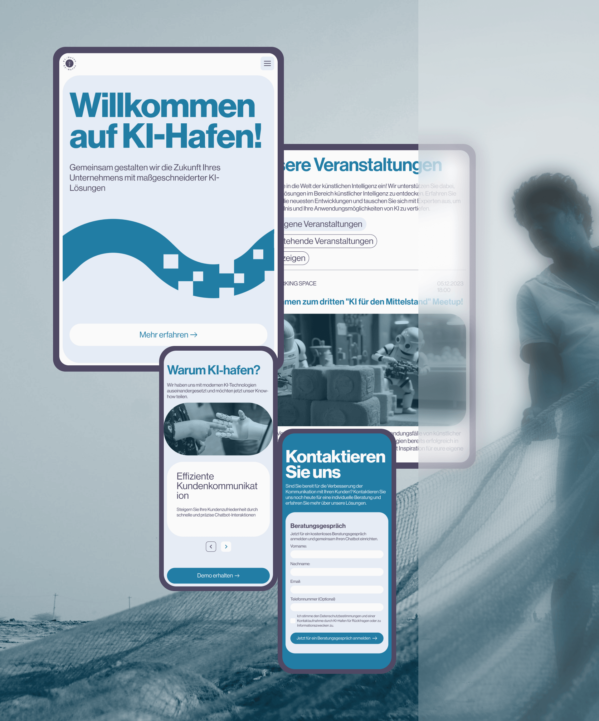 KI-Hafen / Landing Page — Изображение №4 — Интерфейсы на Dprofile