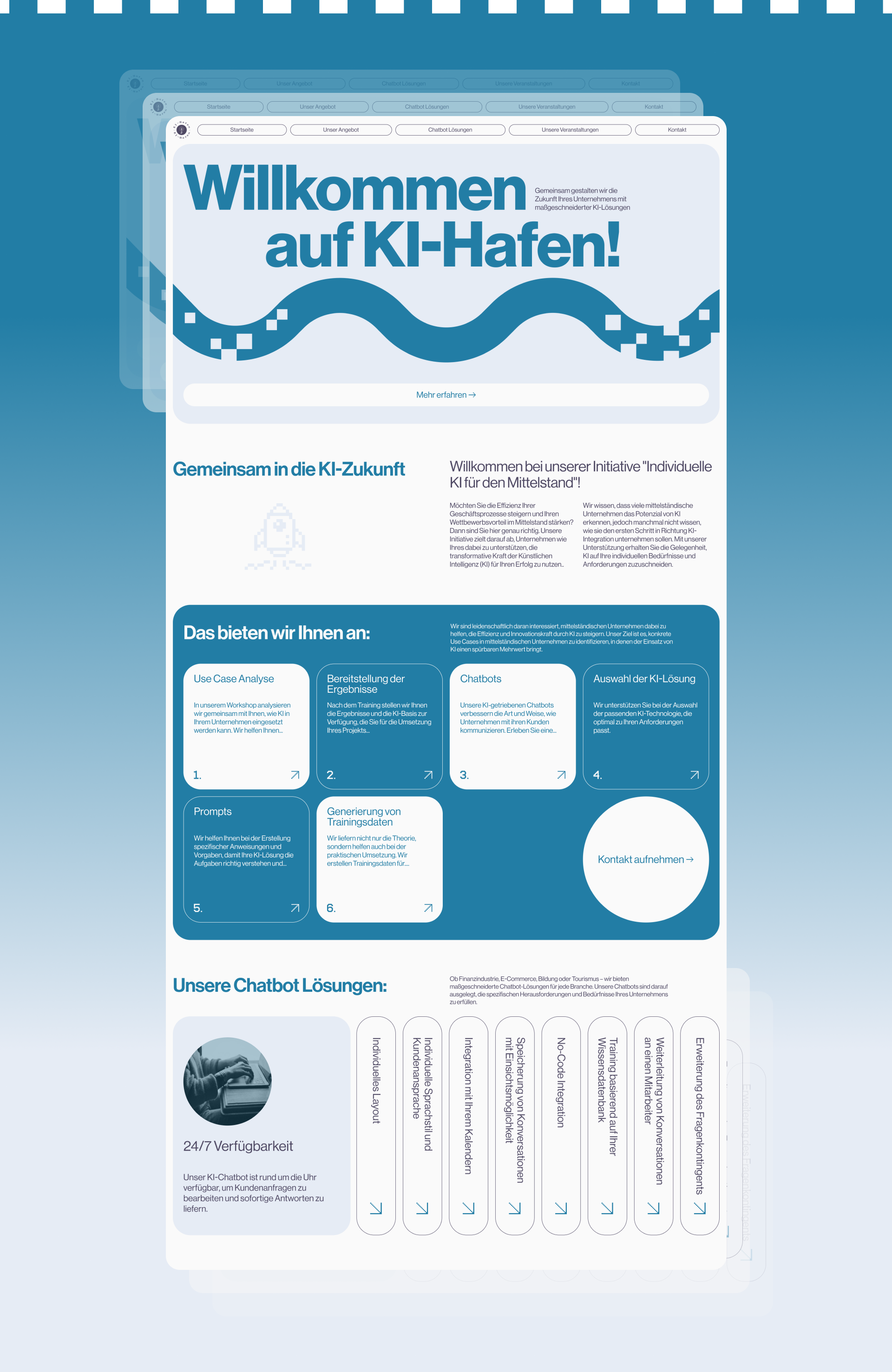 KI-Hafen / Landing Page — Изображение №3 — Интерфейсы на Dprofile