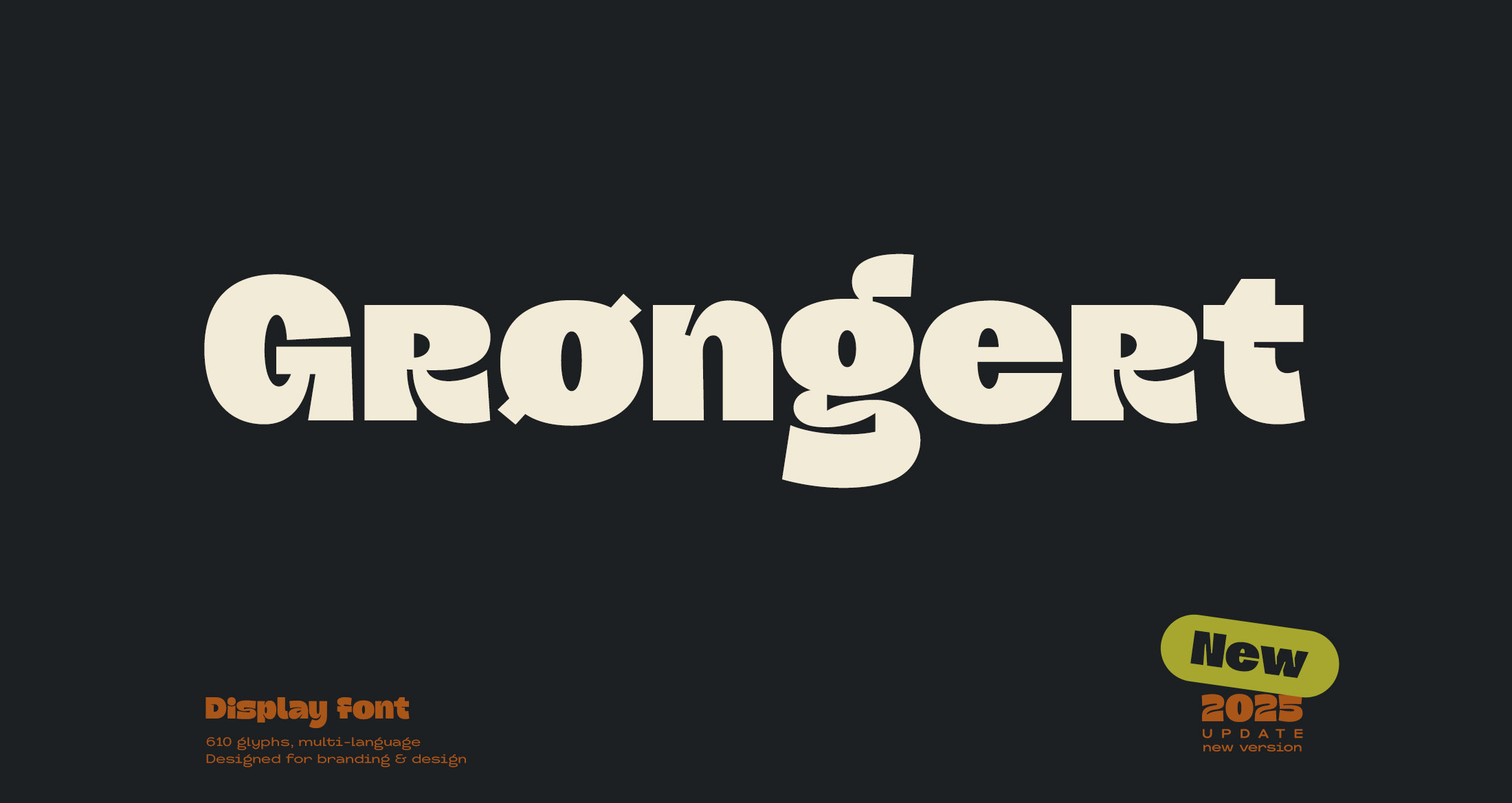Шрифт Grongert — Изображение №1 — Брендинг, Графика на Dprofile