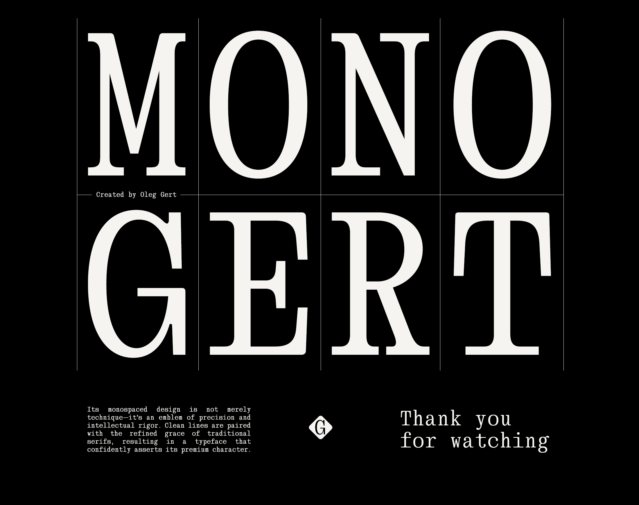 Шрифт Monogert — Изображение №15 — Графика на Dprofile