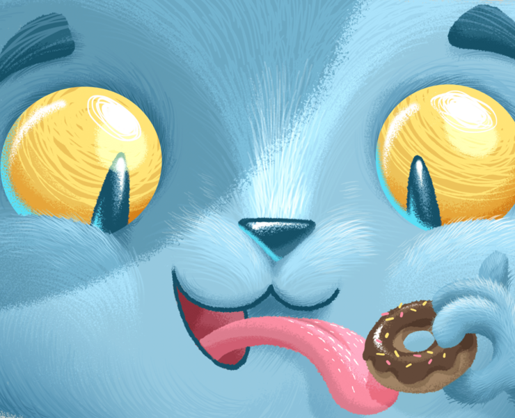 Cat&Donuts — Иллюстрация на Dprofile