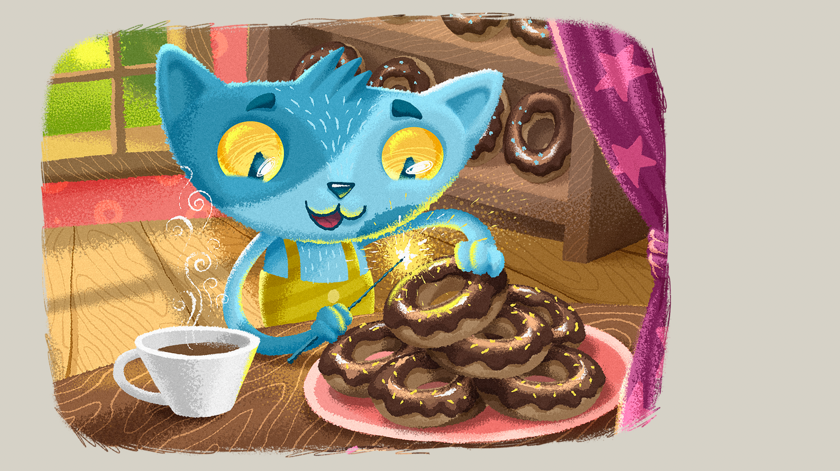 Cat&Donuts — Изображение №4 — Иллюстрация на Dprofile