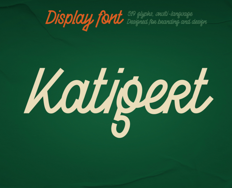 Шрифт Katigert на Dprofile