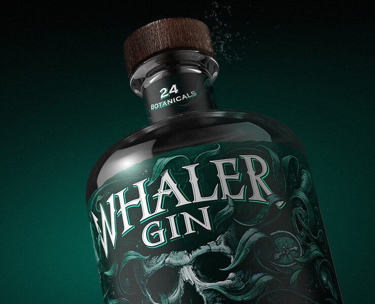 Whaler Gin - Label — Брендинг, Иллюстрация на Dprofile
