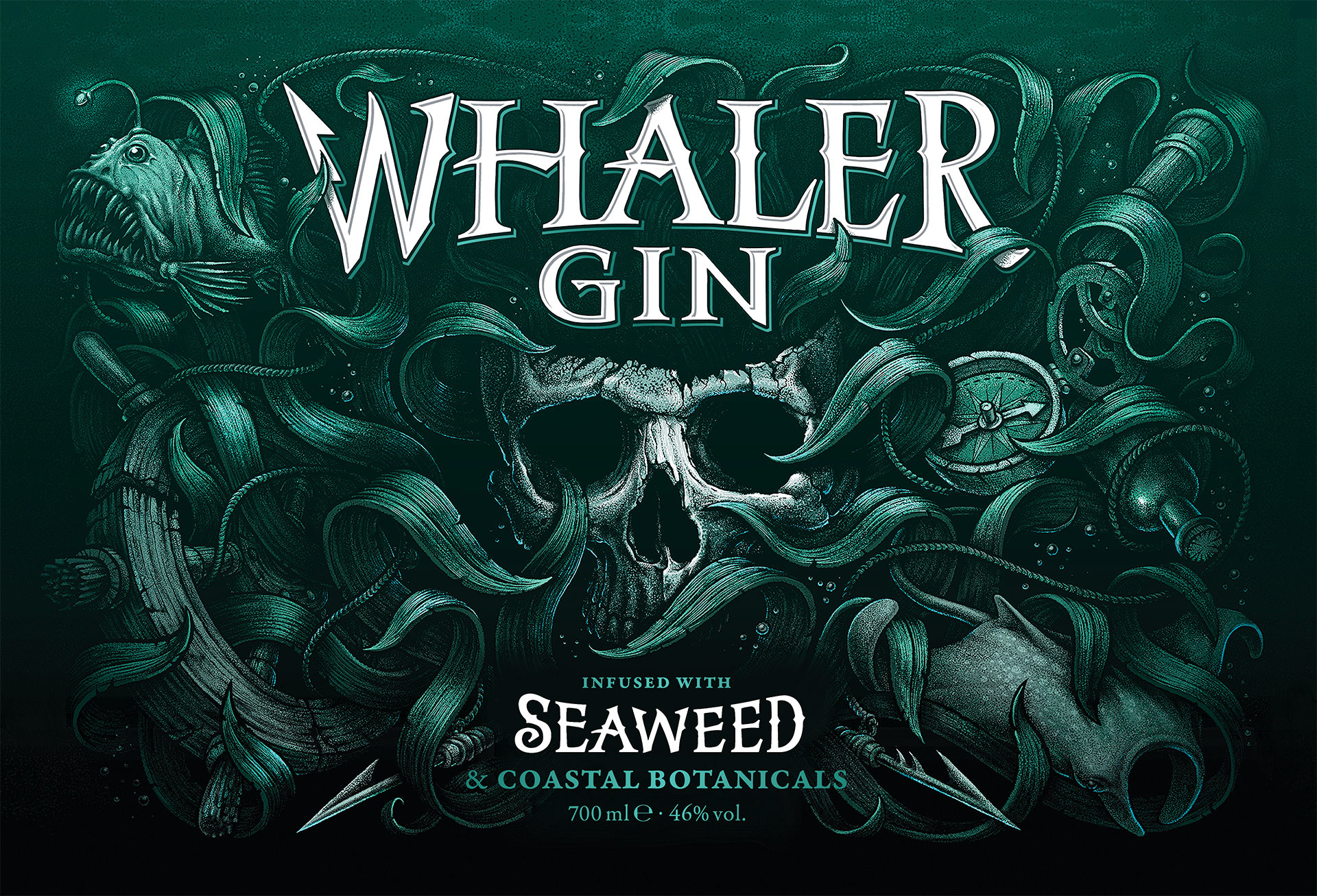Whaler Gin - Label — Изображение №10 — Брендинг, Иллюстрация на Dprofile