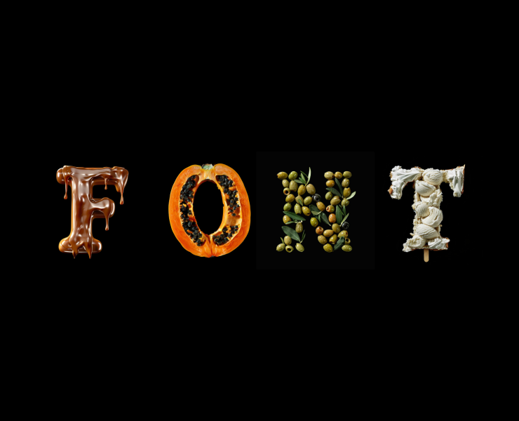 Food font — Интерфейсы, Графика на Dprofile