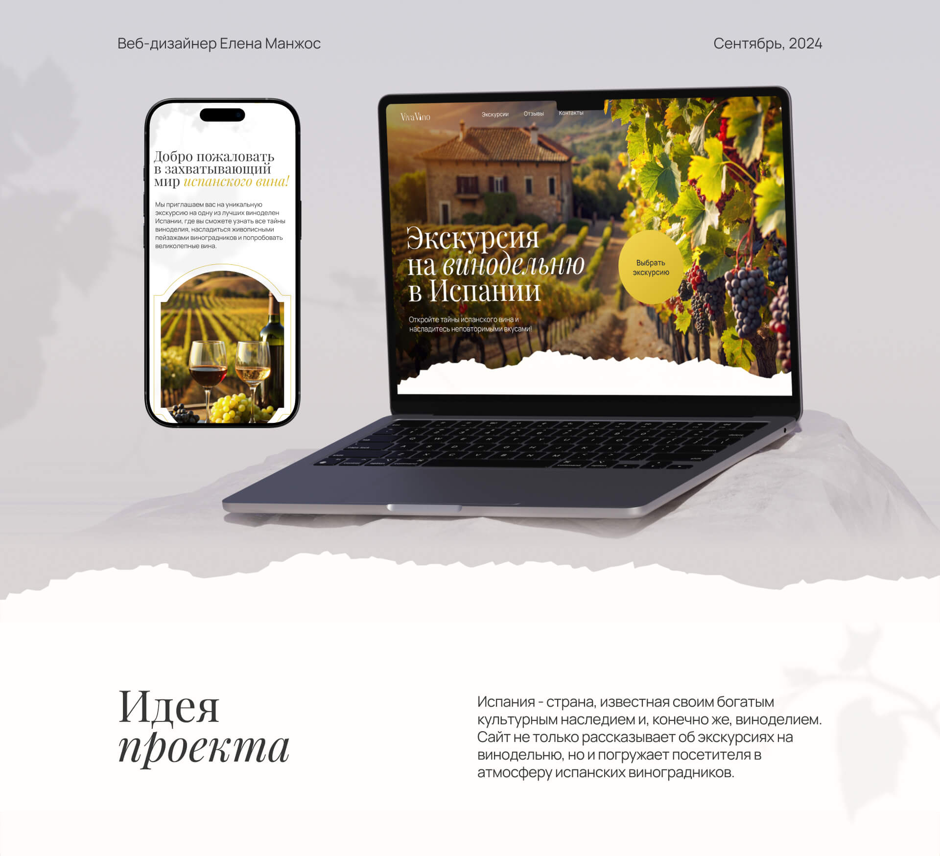 Экскурсии на винодельню в Испании — Изображение №1 — Интерфейсы, Графика на Dprofile