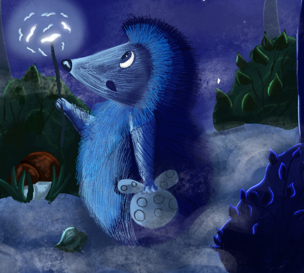 Иллюстрация и леттеринг обложки для книги "Ежик в тумане" — Изображение №6 — Иллюстрация, Графика на Dprofile