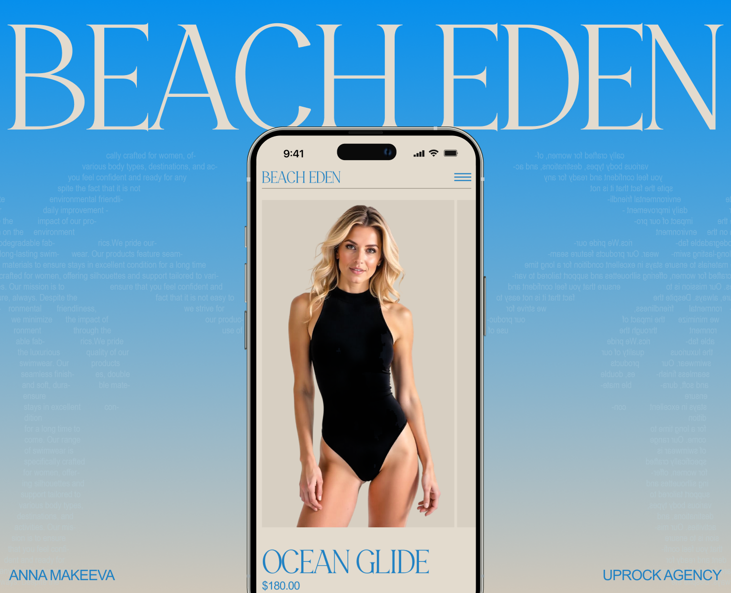 Beach Eden - Web design — Интерфейсы, Анимация на Dprofile