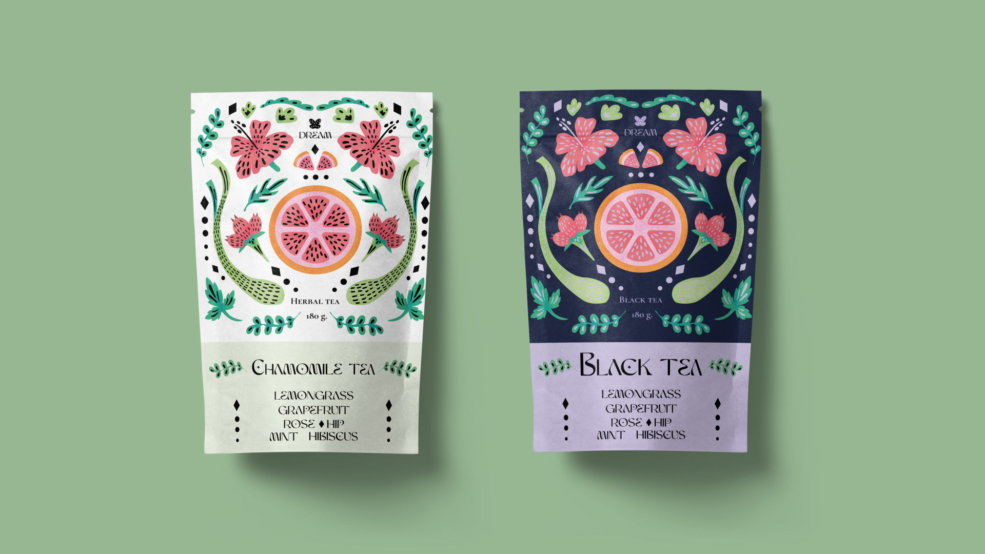 Dream| Tea Packaging design and illustrations — Изображение №13 — Брендинг, Иллюстрация на Dprofile