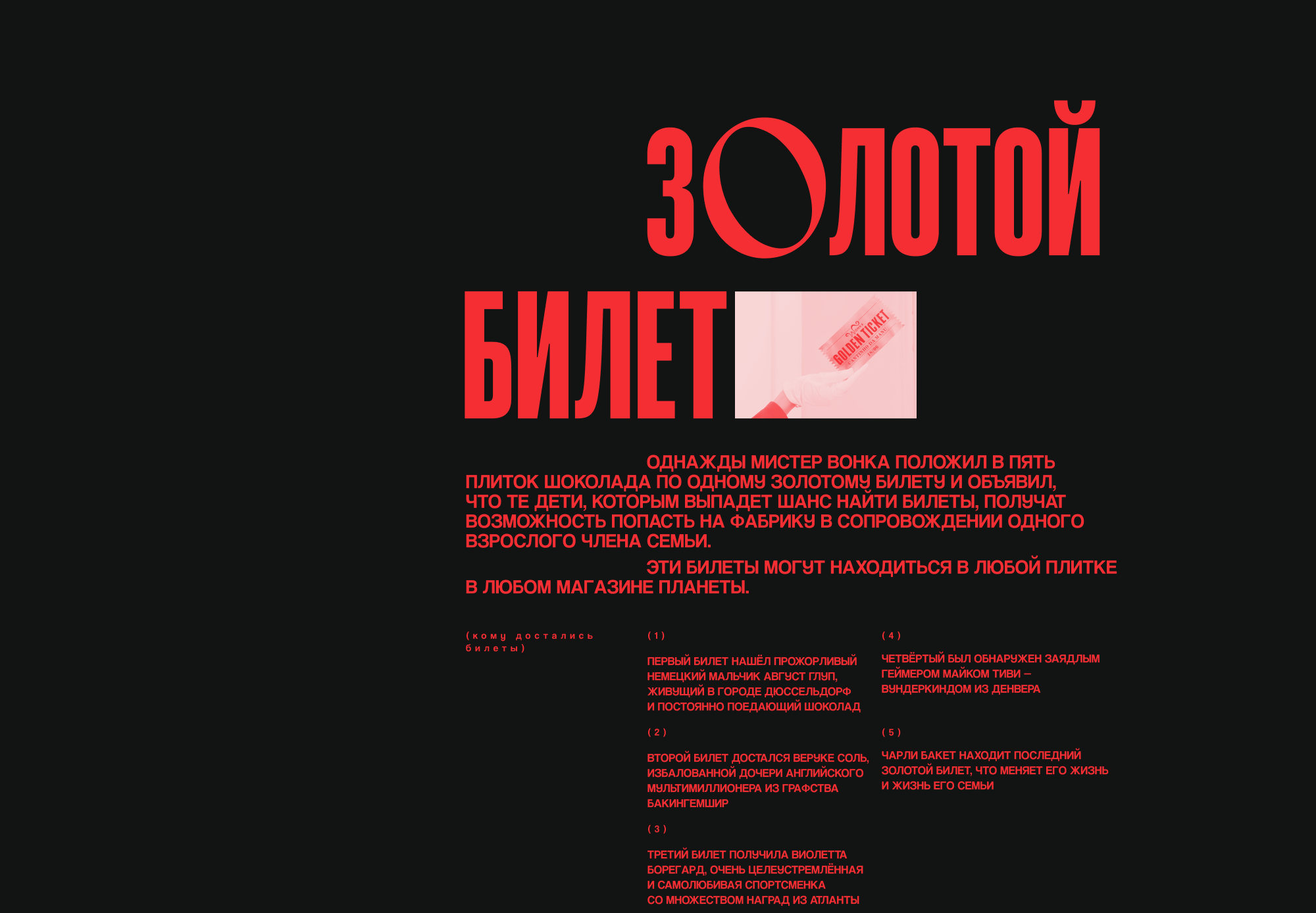 LongRead / Чарли и шоколадная фабрика — Изображение №2 — Интерфейсы, Графика на Dprofile